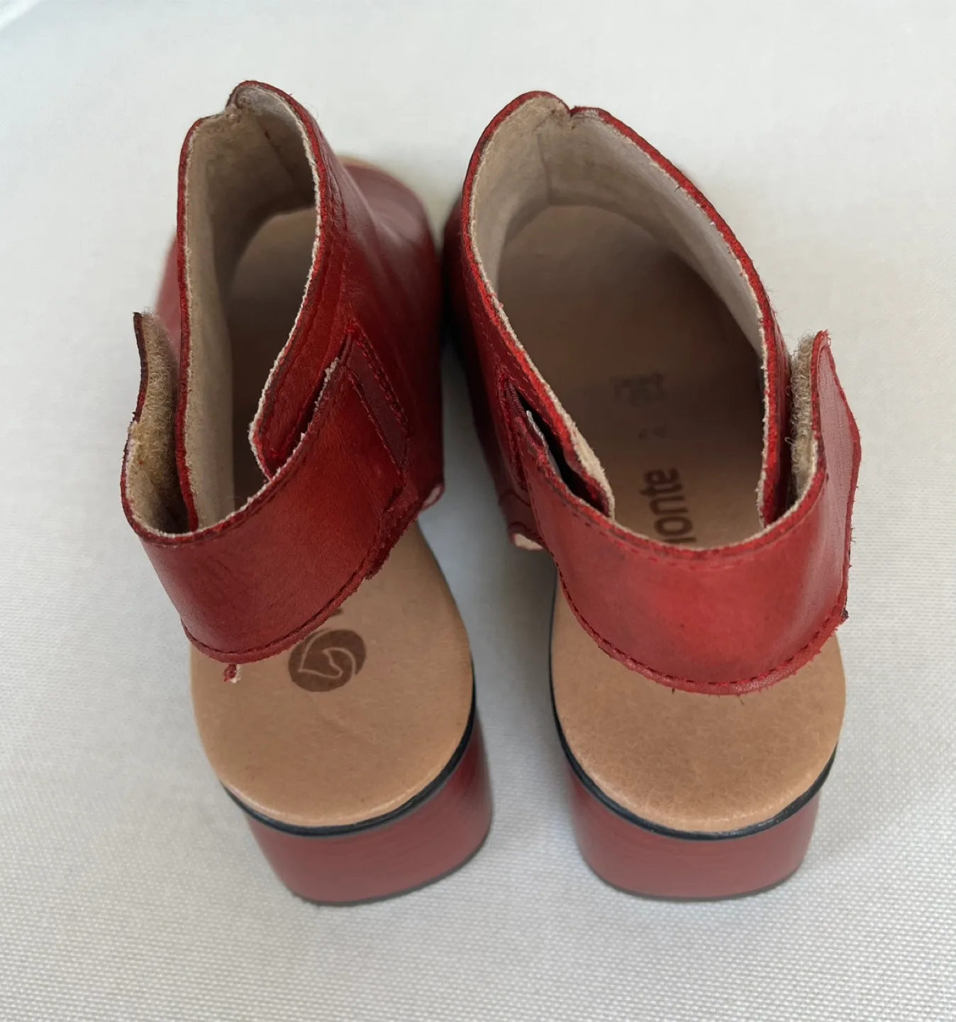 Remonte Soft Red Leather Sandals Size 7 image indicator(5)