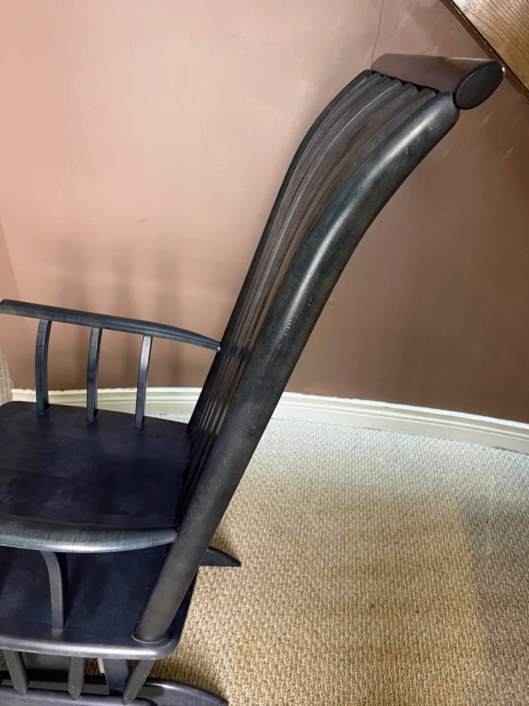 Navy Blue Wooden Glider – Modern, Comfy & Silent image indicator(4)