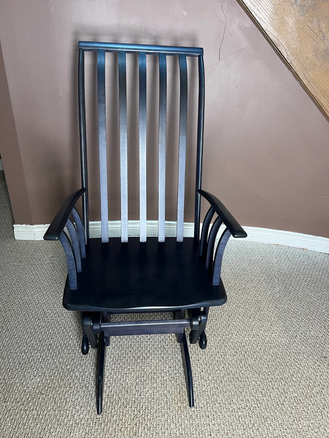 Navy Blue Wooden Glider – Modern, Comfy & Silent image indicator(2)