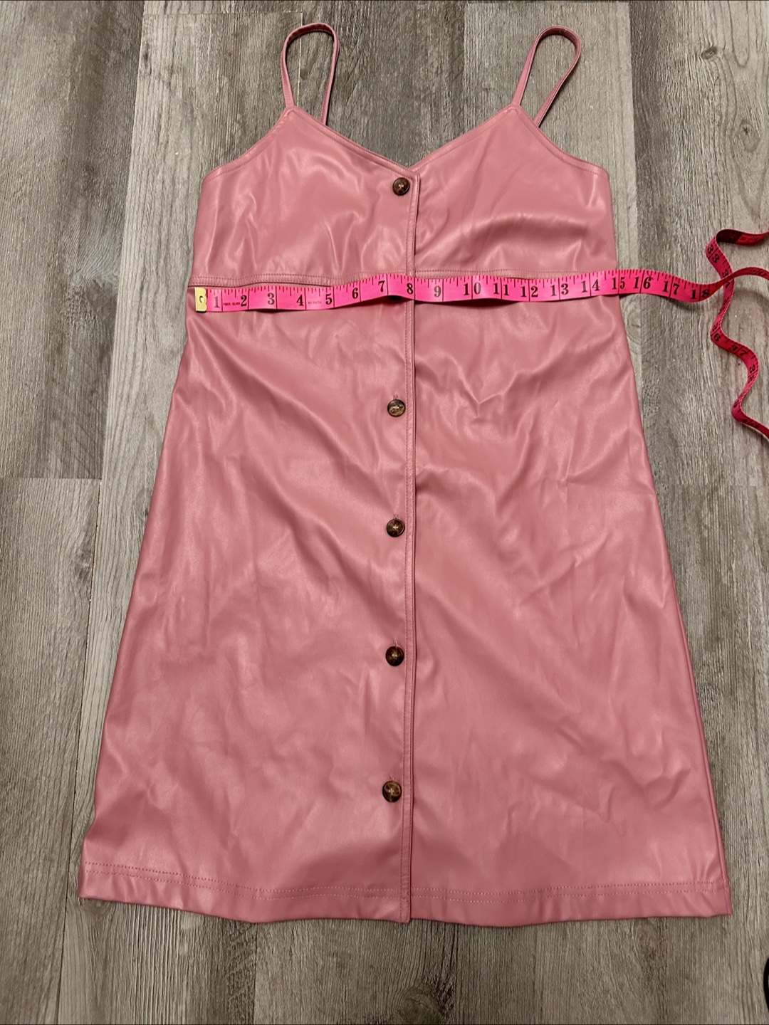 Paper Doll Pink Faux Leather Dress