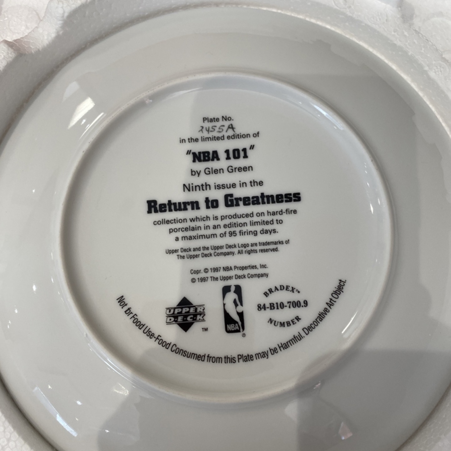 Michael Jordan NBA 101 Collector Plate - photo 2