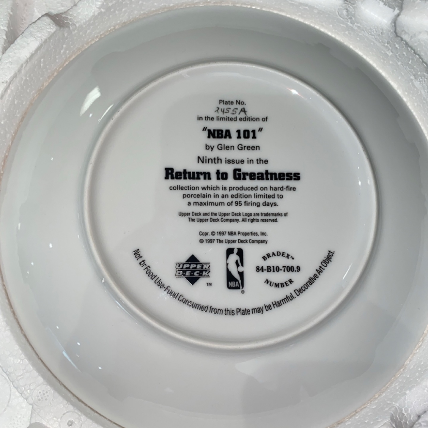 Michael Jordan NBA 101 Collector Plate - photo 3