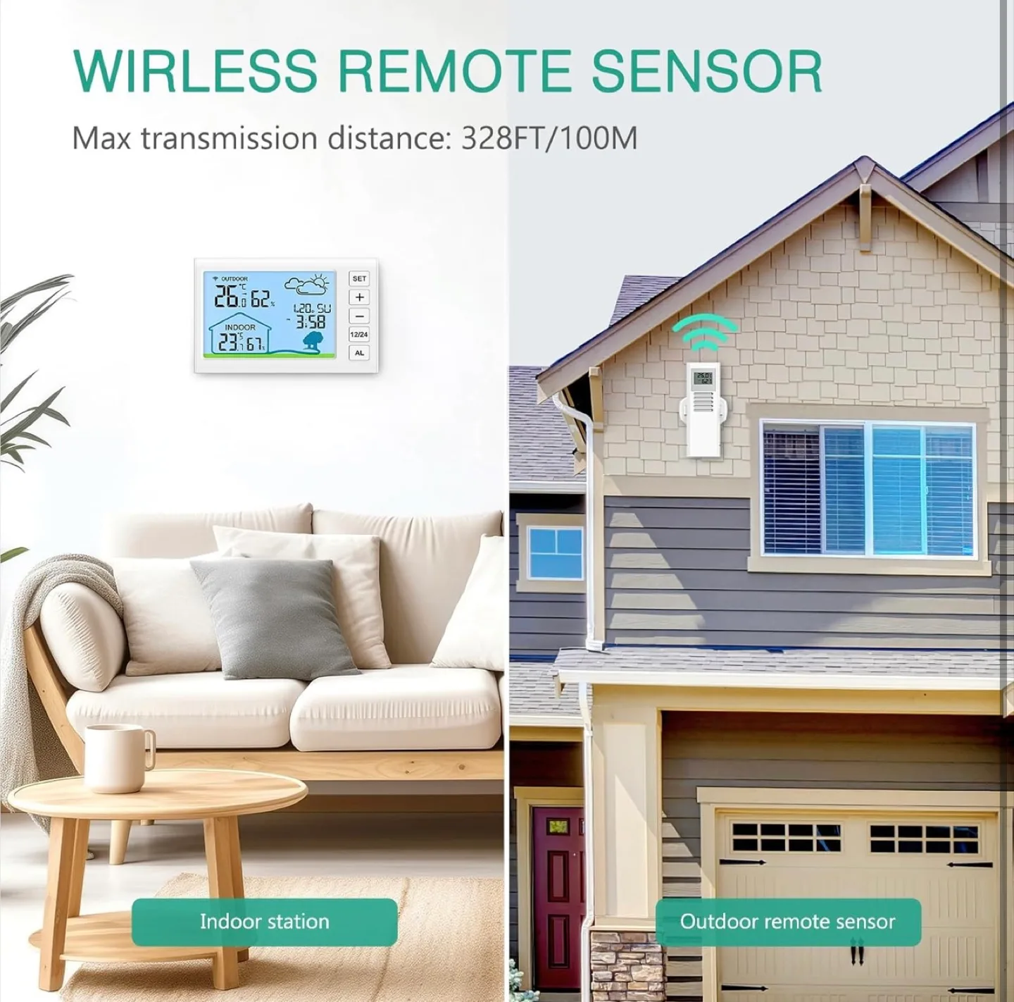 Wireless Weather Station with Remote Sensor image indicator(4)
