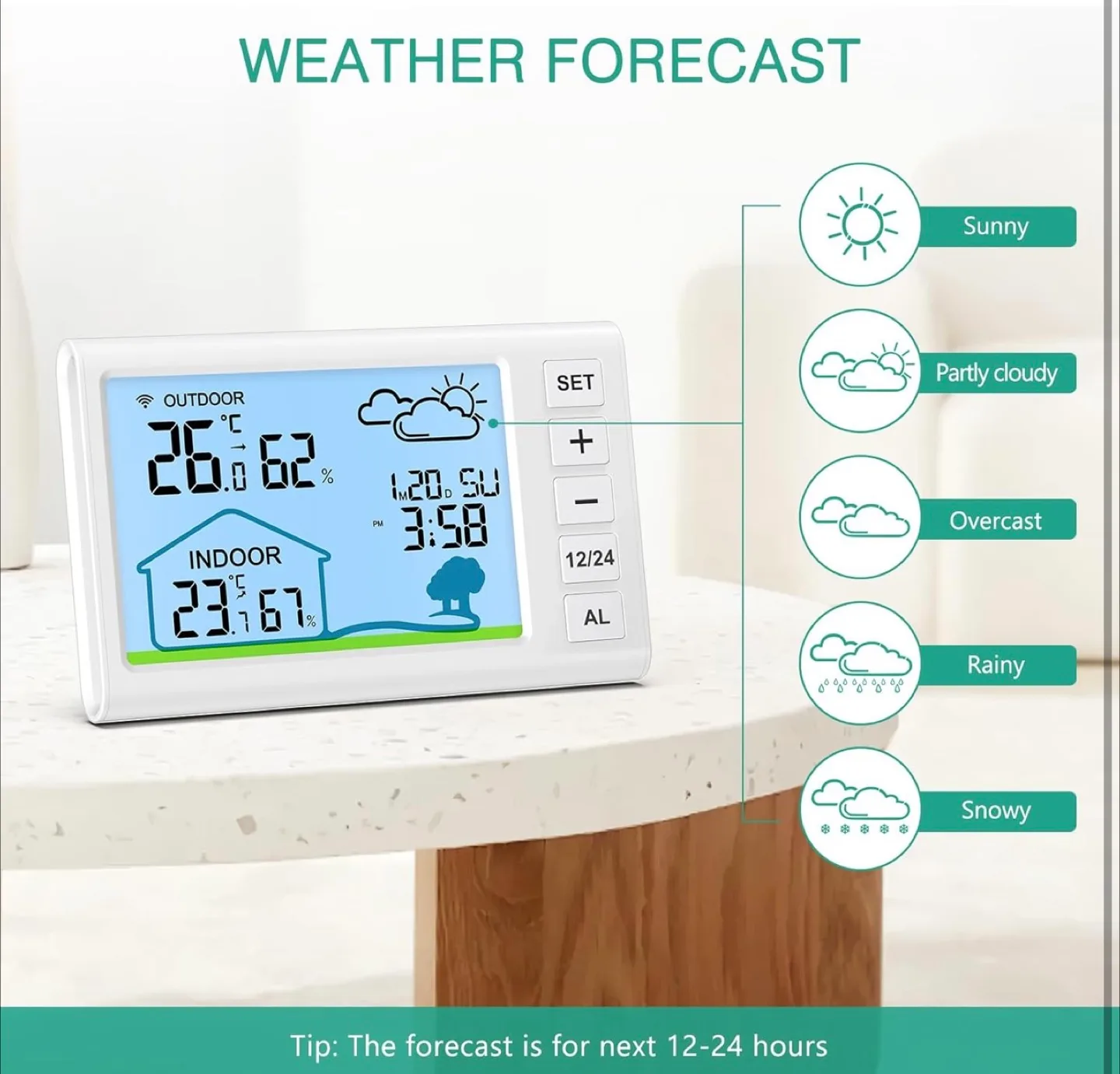 Wireless Weather Station with Remote Sensor image indicator(6)