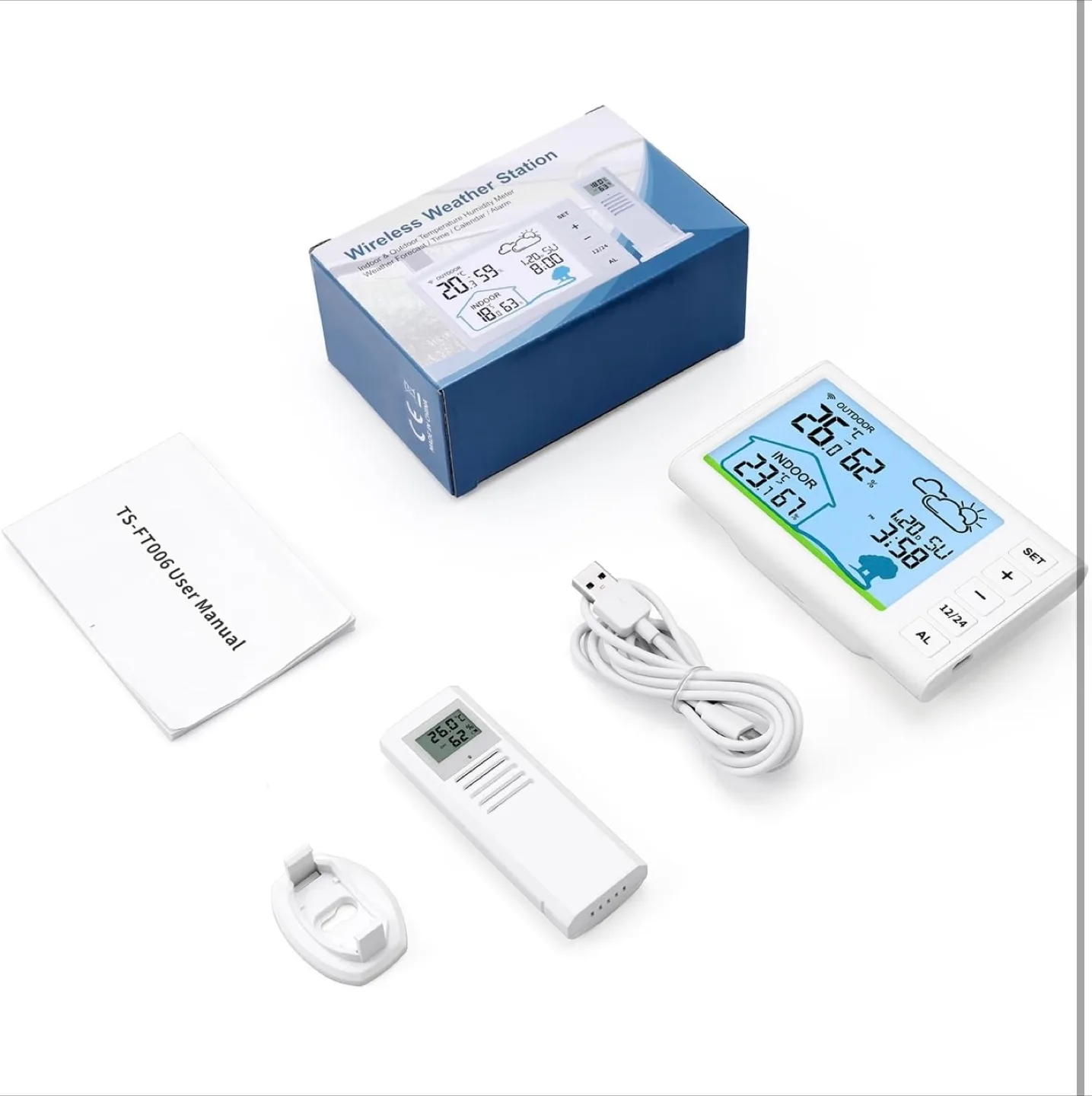 Wireless Weather Station with Remote Sensor image indicator(10)