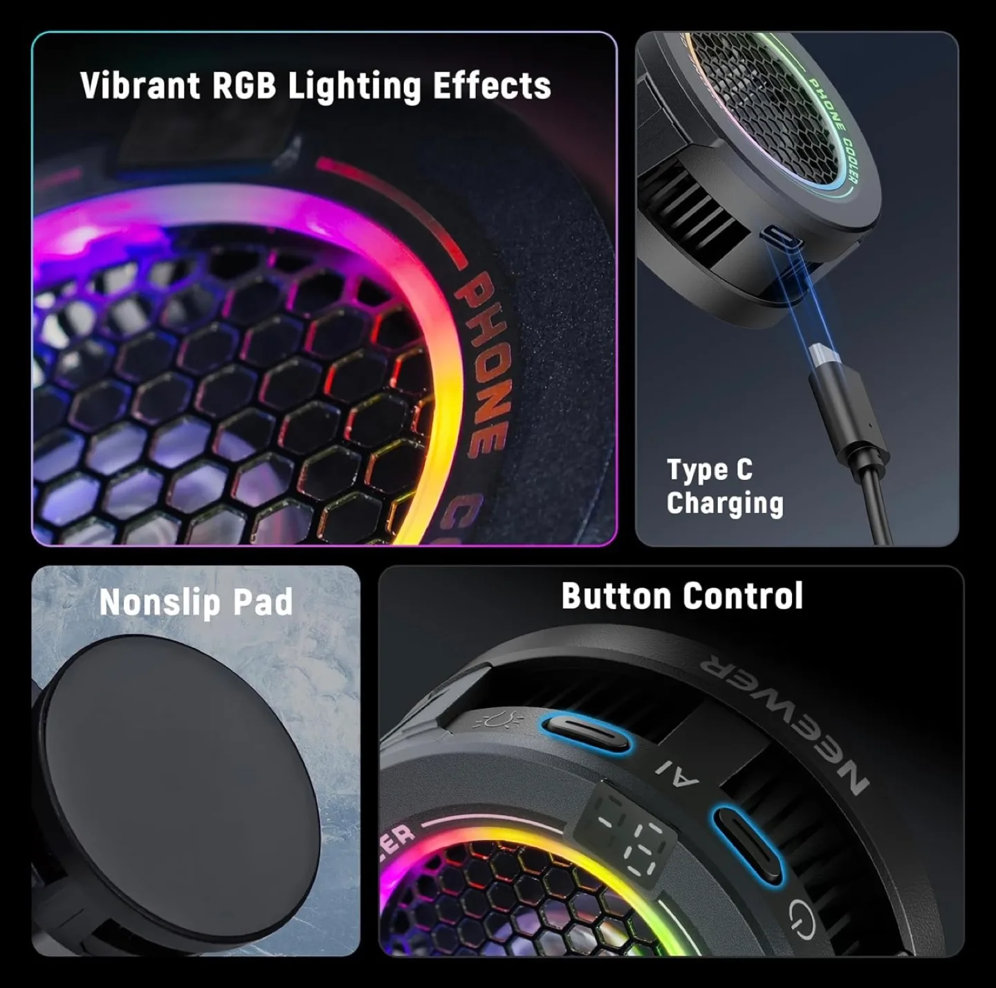 NEEWER Basics Magnetic Phone Cooler PA069 - Like New! image indicator(6)