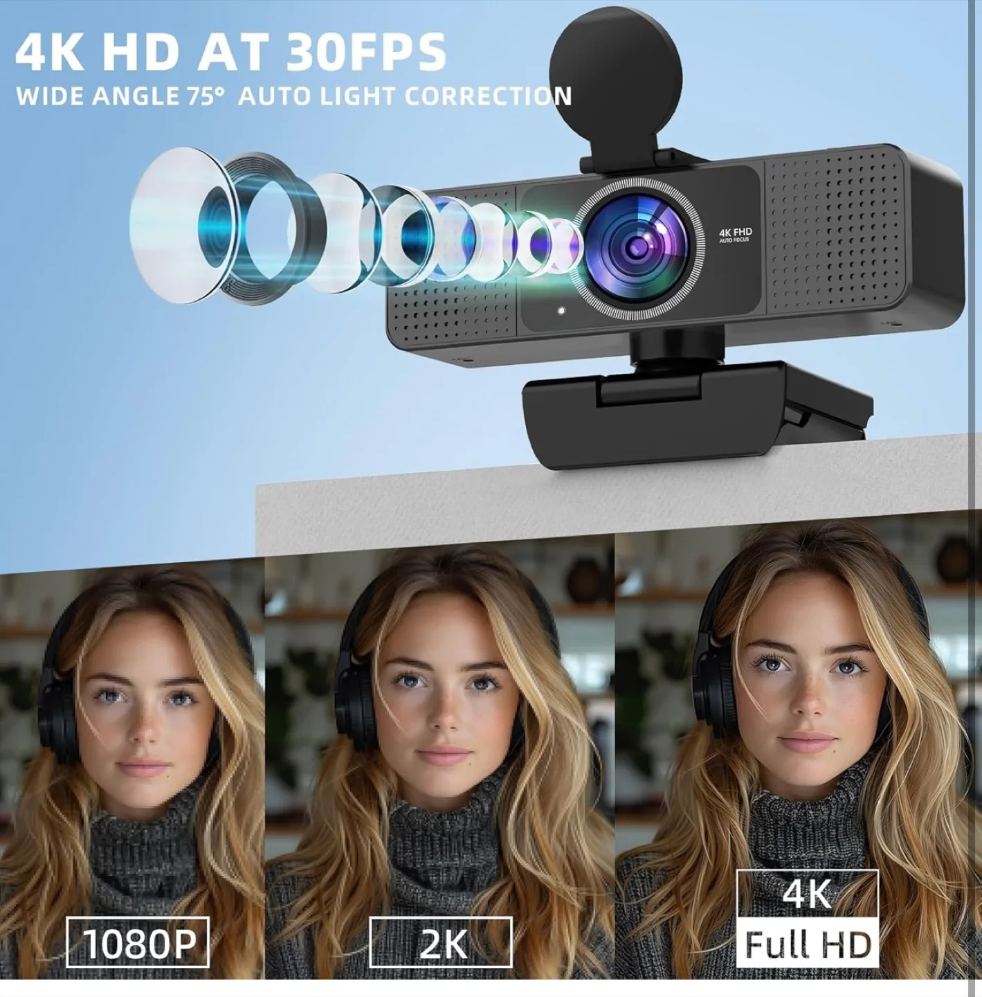 4K Webcam with Auto Focus - New in Box! image indicator(3)
