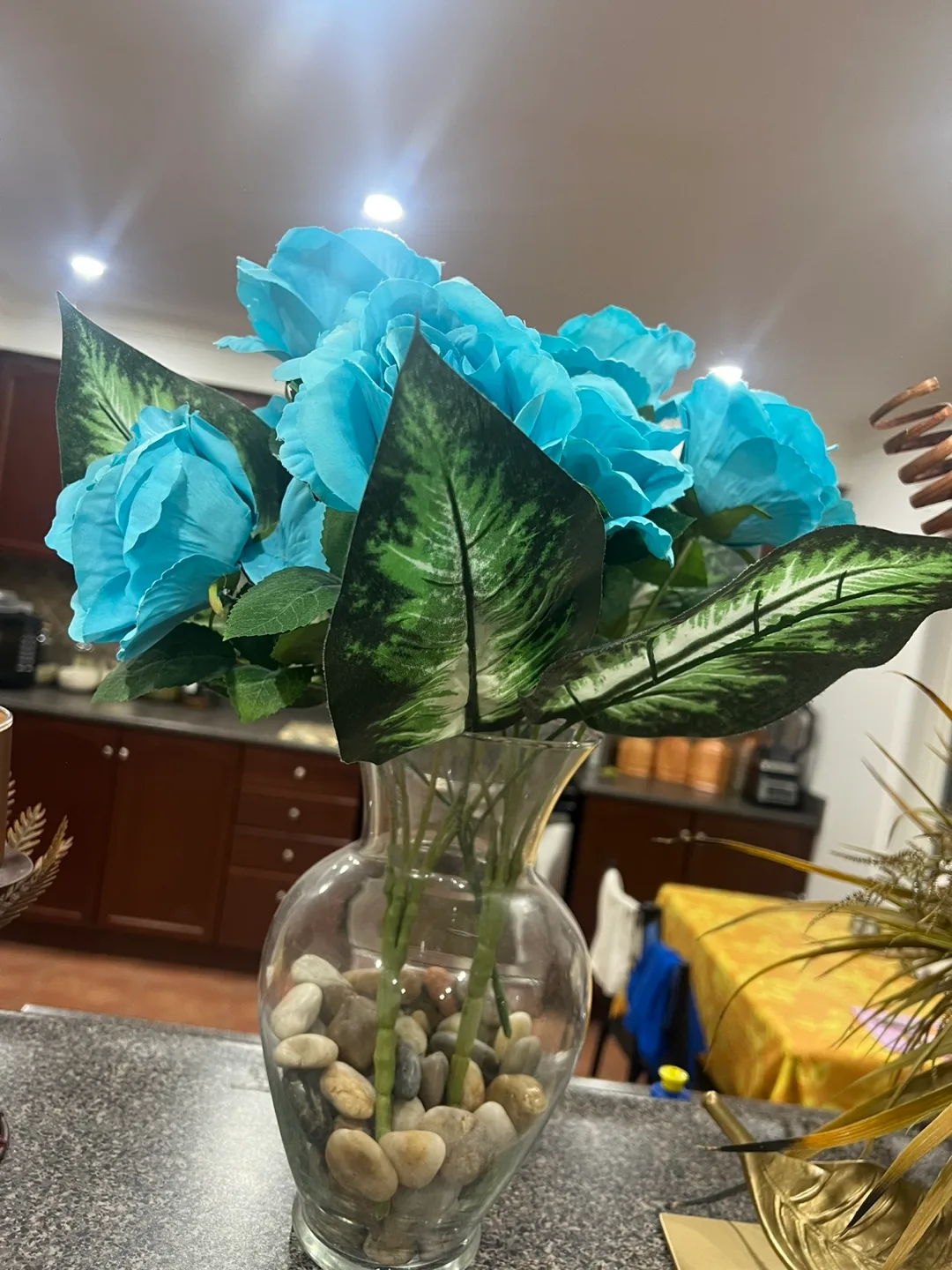 Blue Artificial Rose Arrangement thumbnail