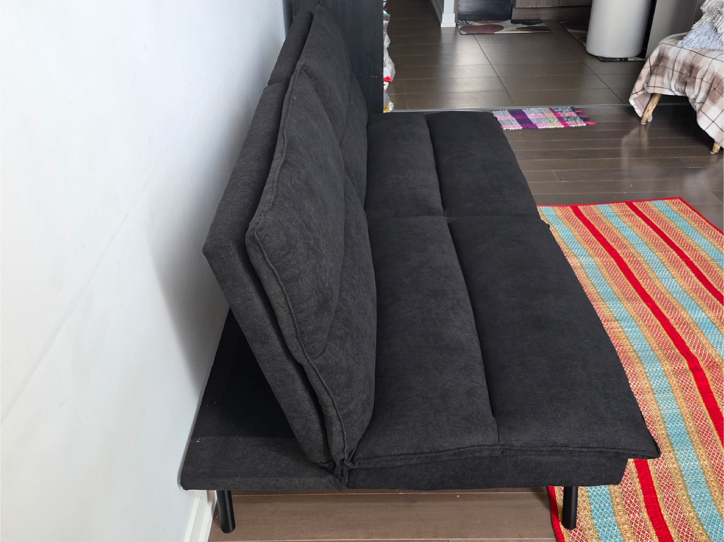 Black Futon Sofa Bed - photo 4