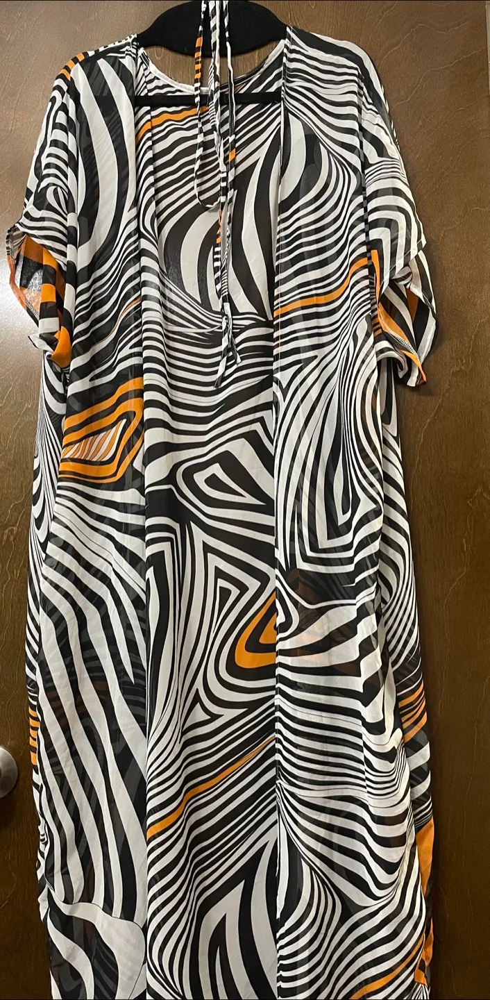 Pucci Inspired Zebra Print Cover Up thumbnail