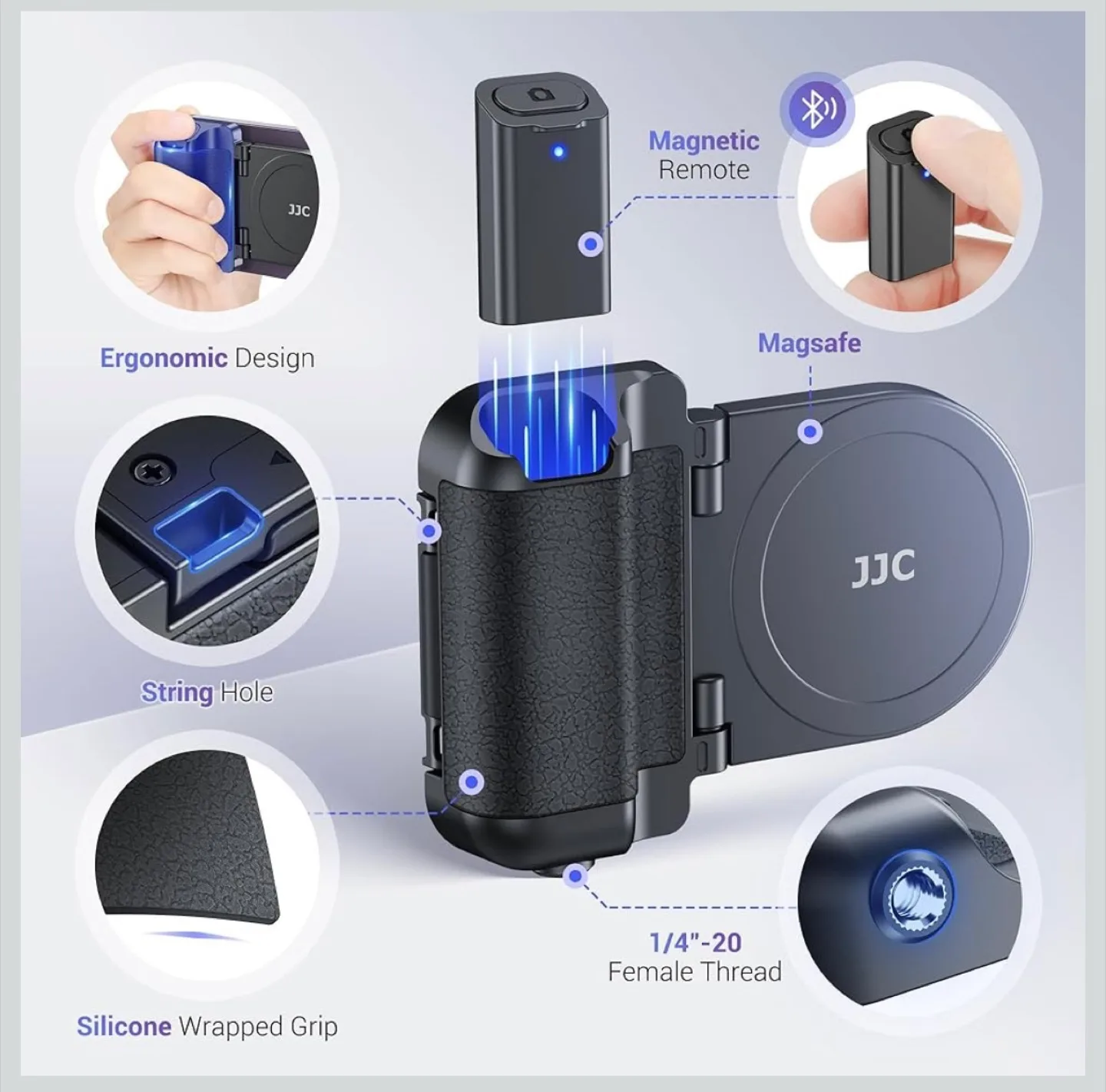 JJC Magnetic Phone Grip & Lens Filter Adapter image indicator(9)