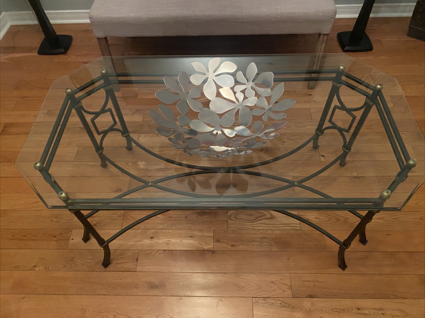 Bombay Glass Top Coffee Table
