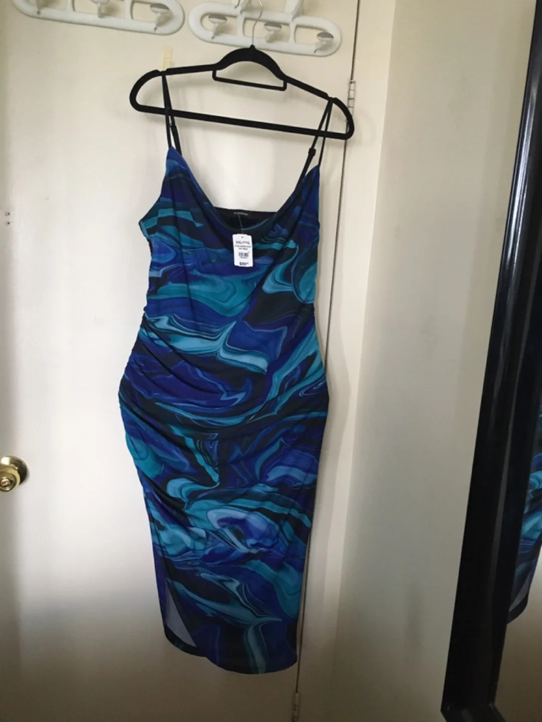 Le Chateau Blue Swirl Dress - XXL thumbnail