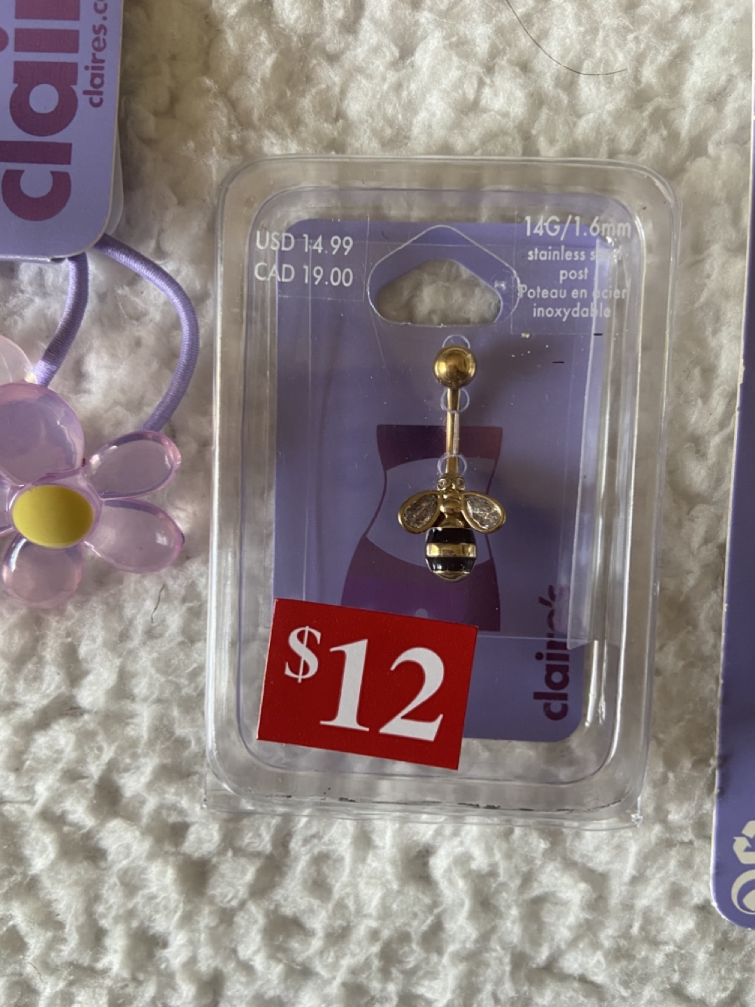 Claire's Hair Ties, Necklace, Belly Ring - photo 3