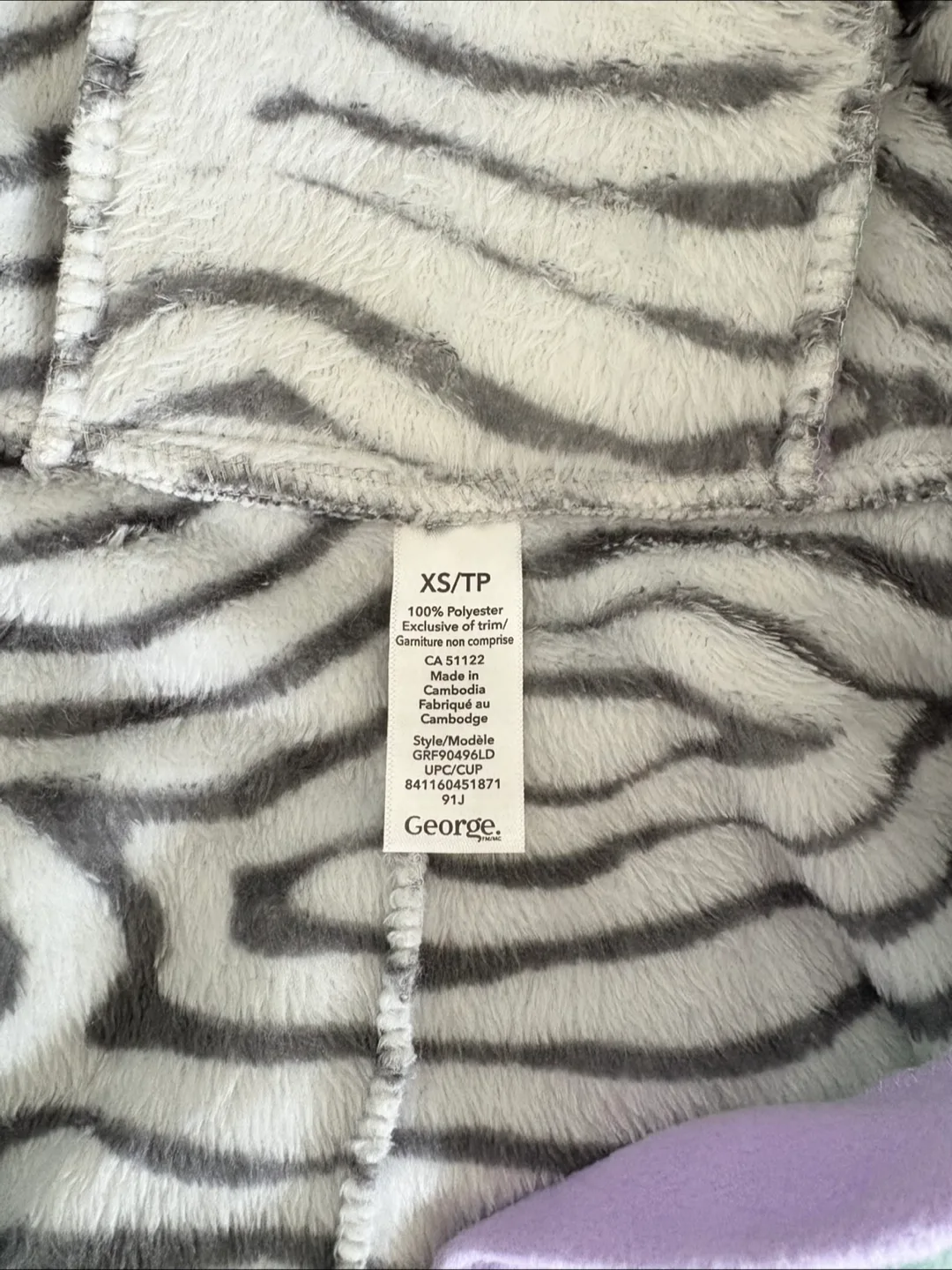 Zebra Onesie Halloween costume - Size XS image indicator(2)