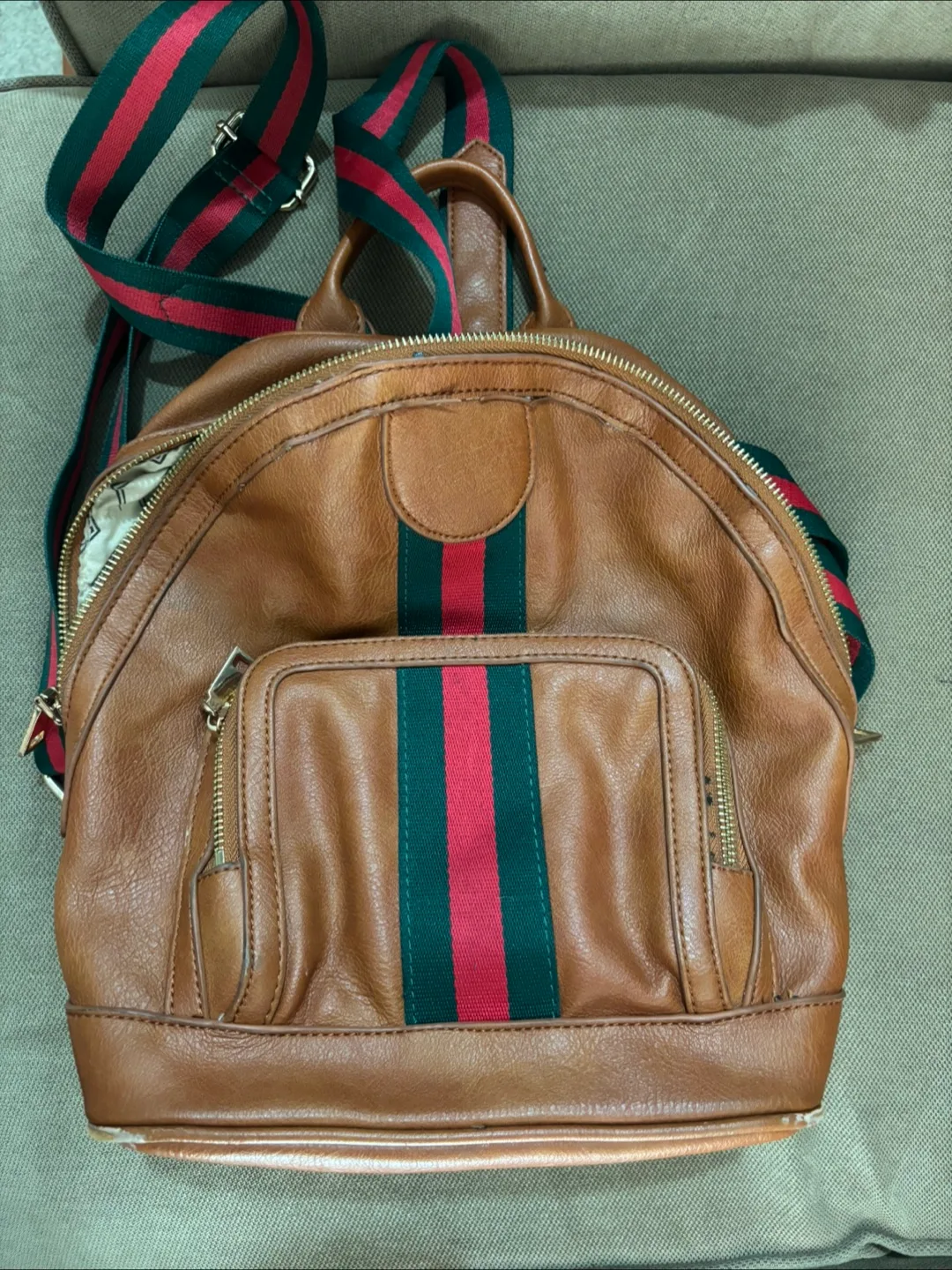 Mode Luxe Brown Backpack thumbnail