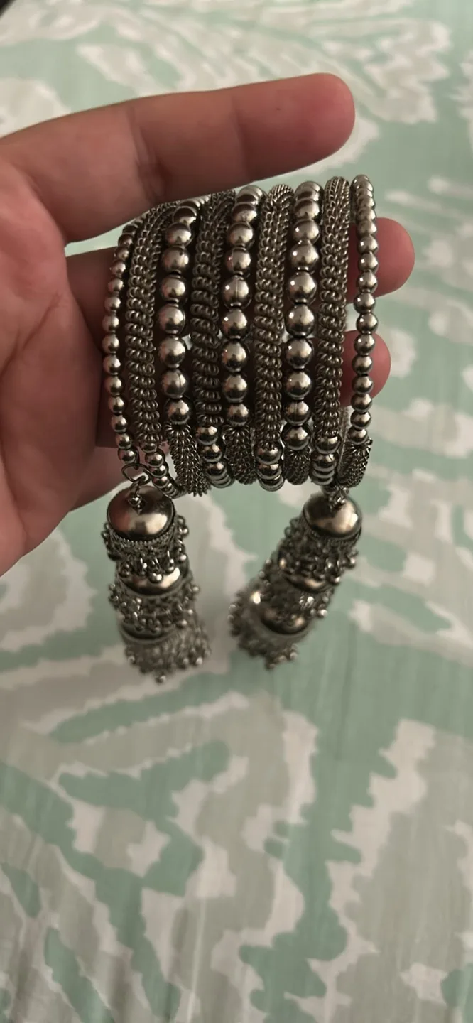 Navratri jewelry - ONE SIZE FITS ALL! Spiral Bangle thumbnail