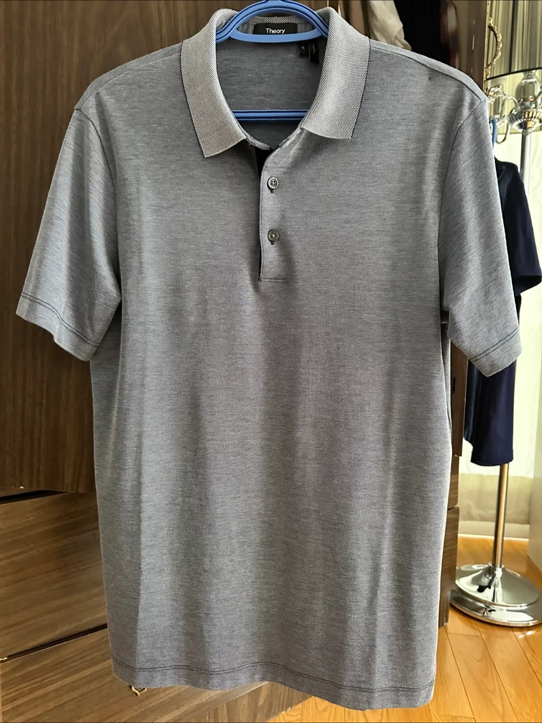 Theory Button Polo Shirt, Size S thumbnail