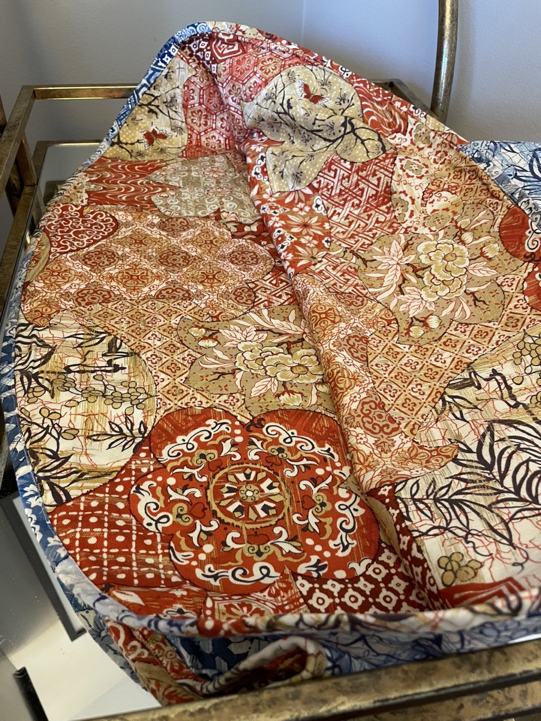 Reversible round tablecloth handmade - photo 4