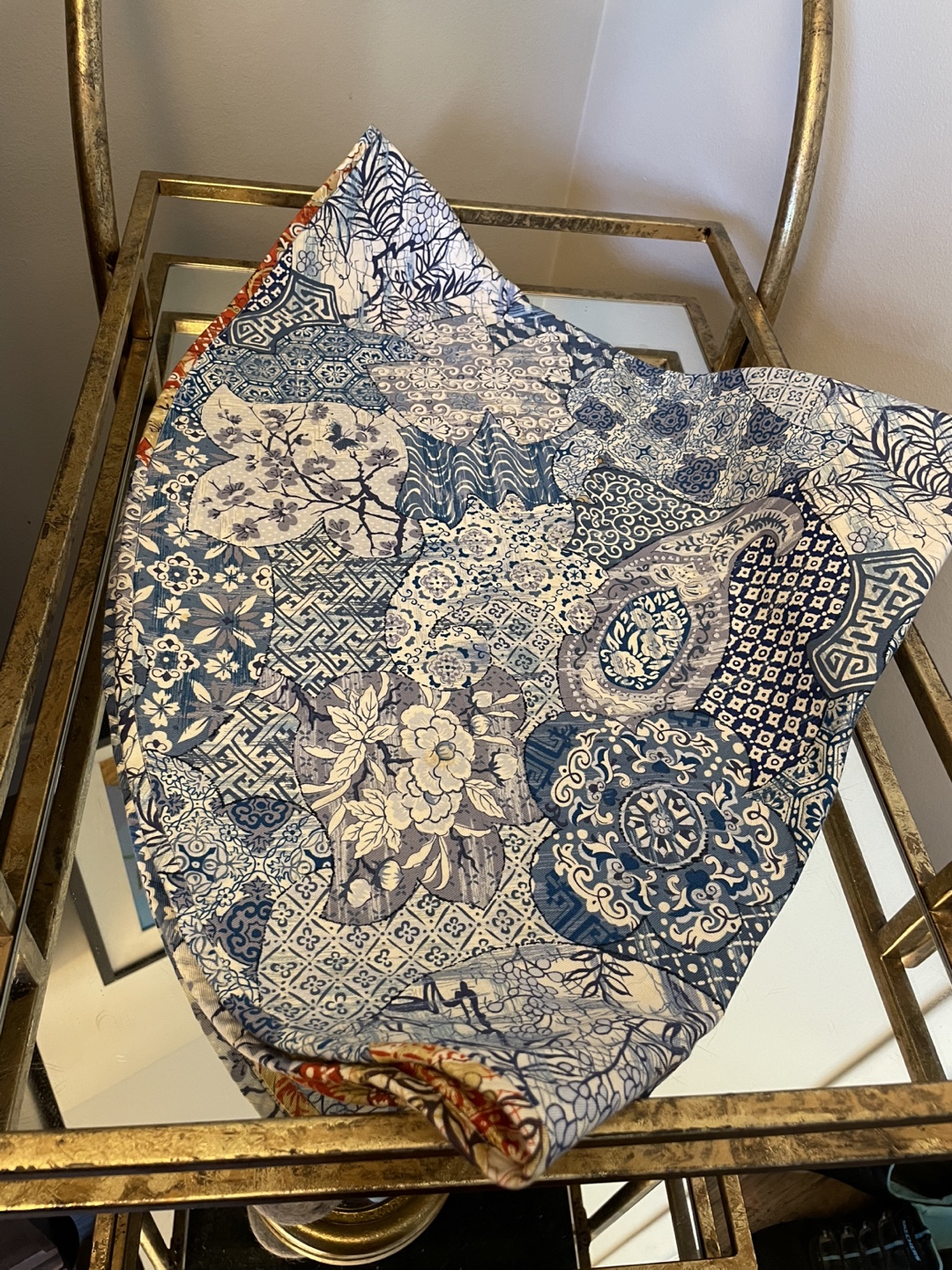 Reversible round tablecloth handmade - photo 2