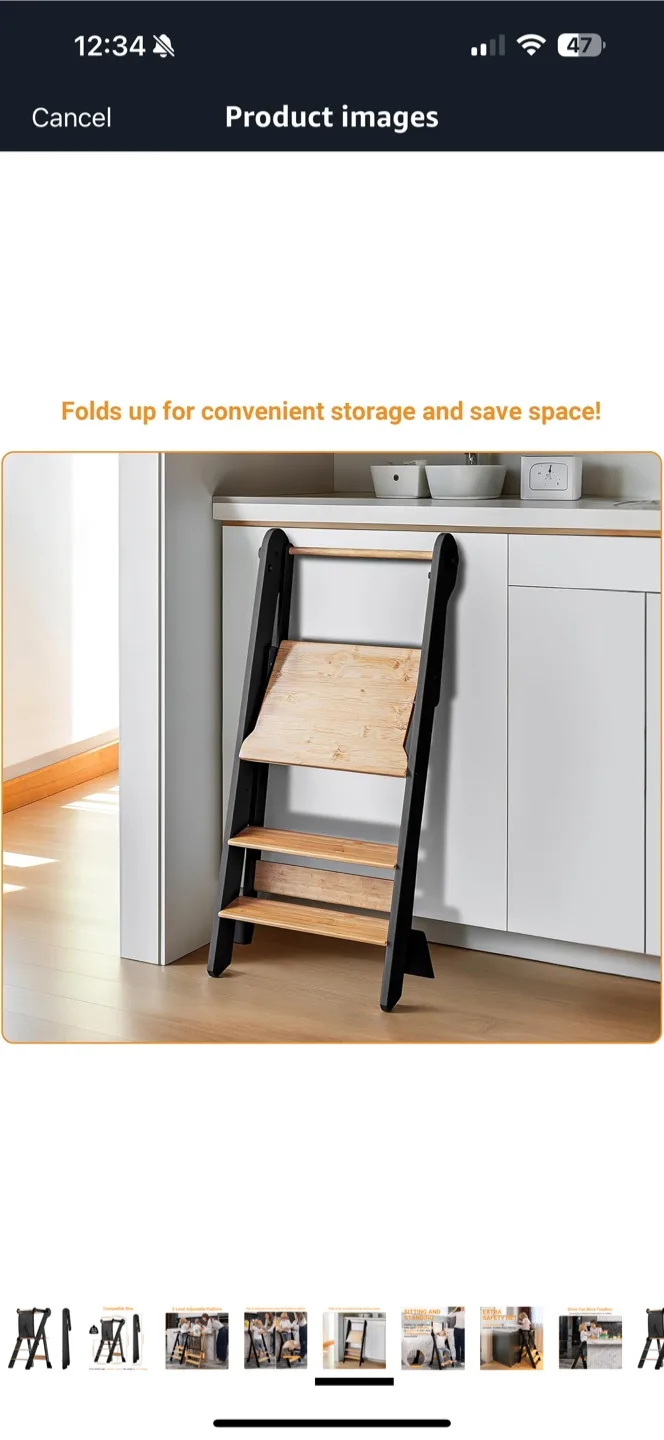 COSYLAND Foldable Step Stool for Toddlers image indicator(2)