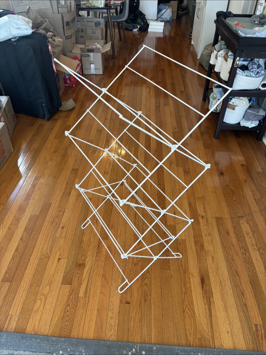 Folding laundry drying rack