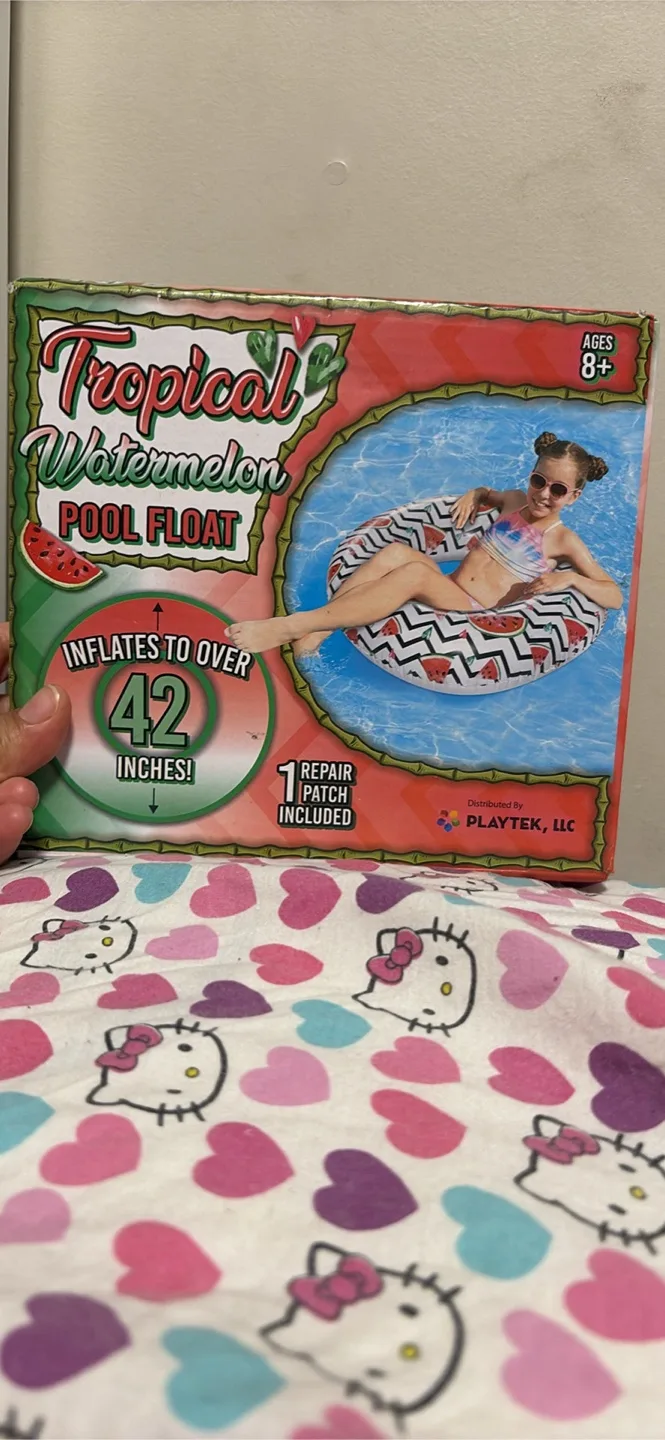 Tropical Watermelon Pool Float - New in Box thumbnail