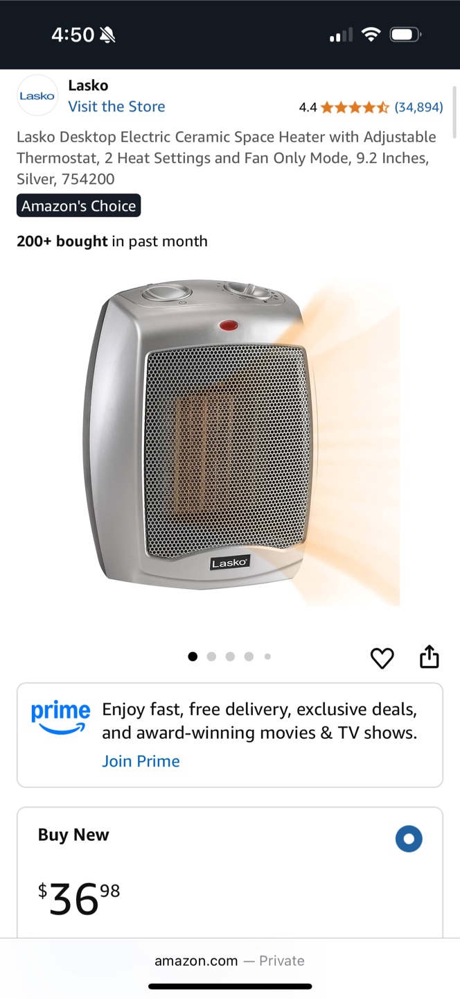 Lasko Desktop Electric Ceramic Space Heater - photo 3