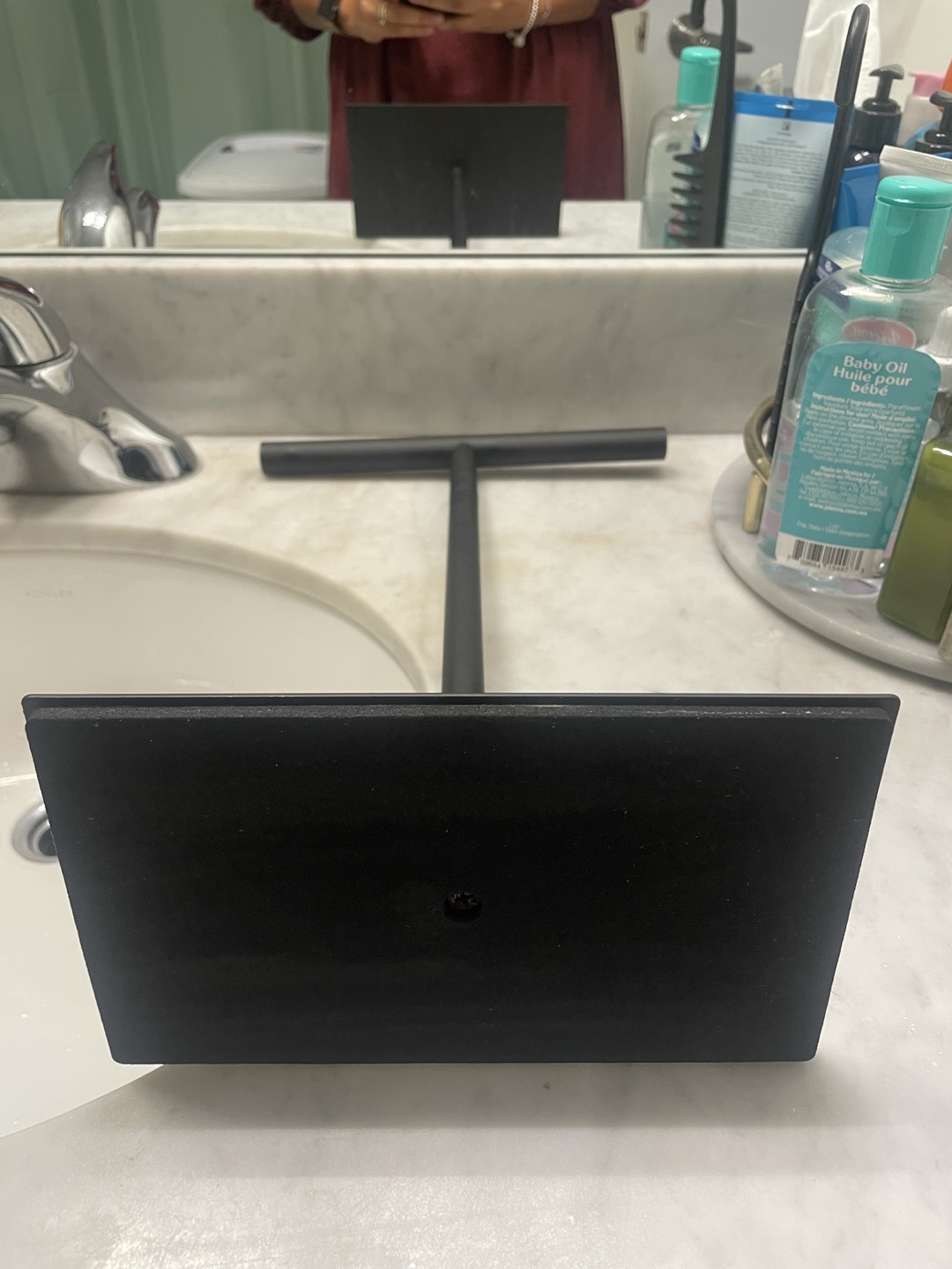 Black Stainless Steel Hand Towel Stand for Bathroom - photo 5