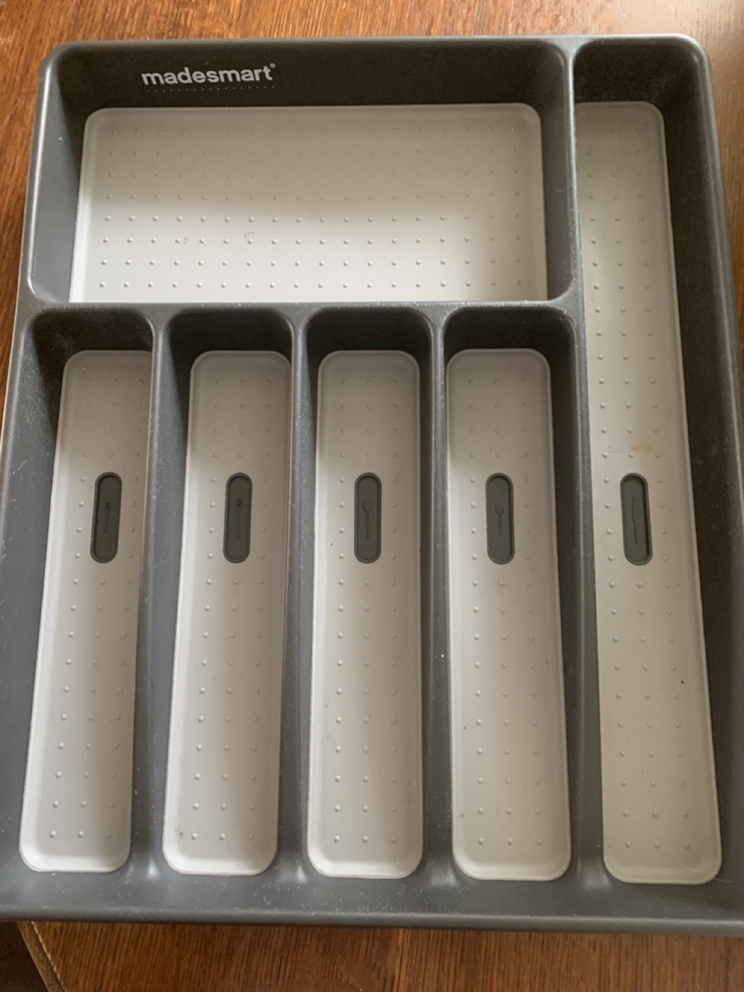 madesmart Grey Cutlery Drawer Organizer