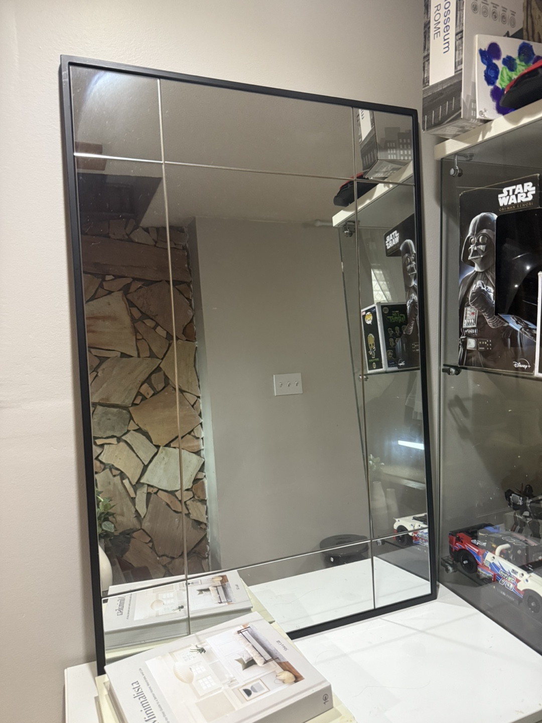Black Framed Wall Mirror - photo 2