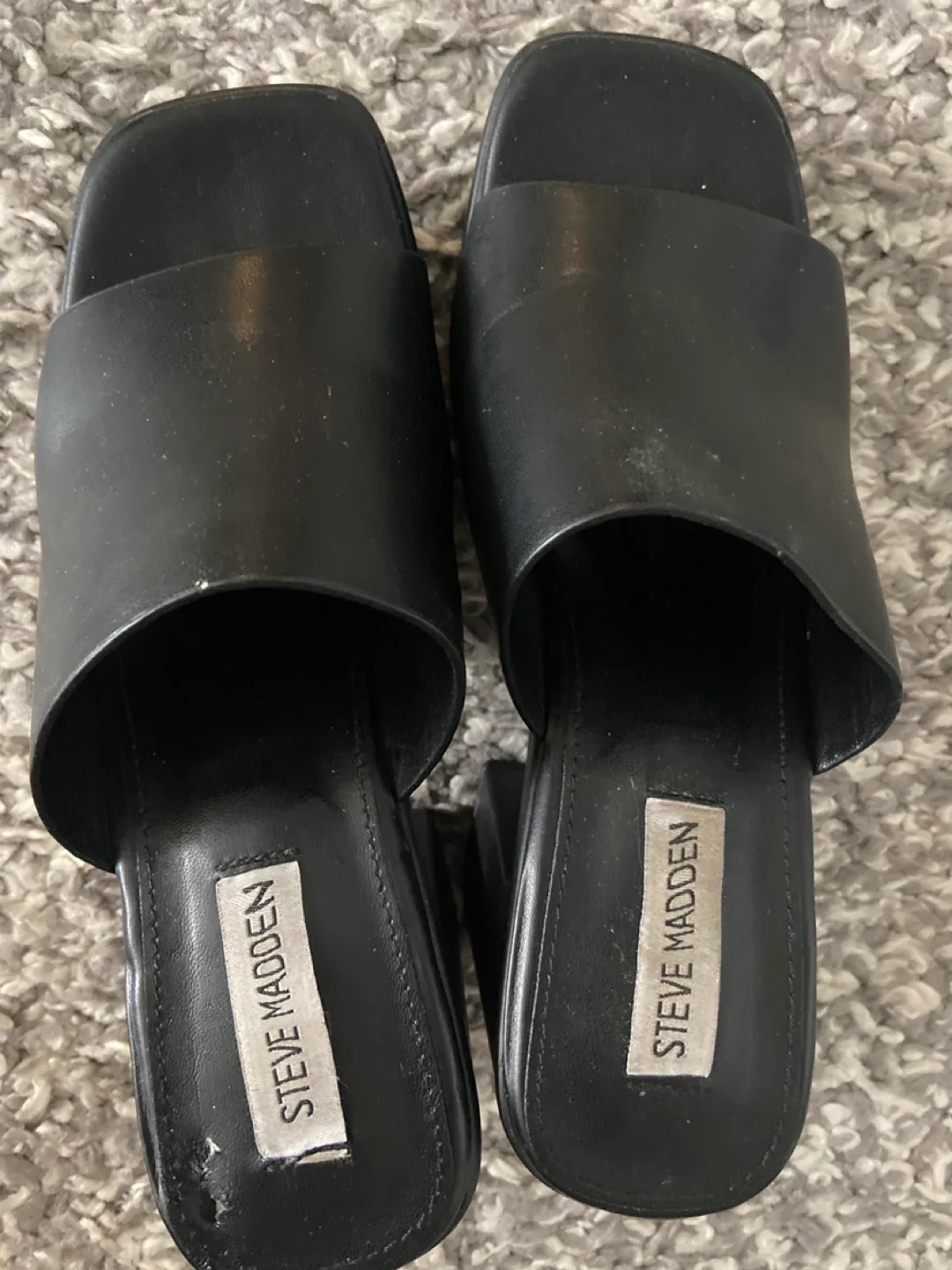 Steve Madden Black Platform Mules image indicator(3)