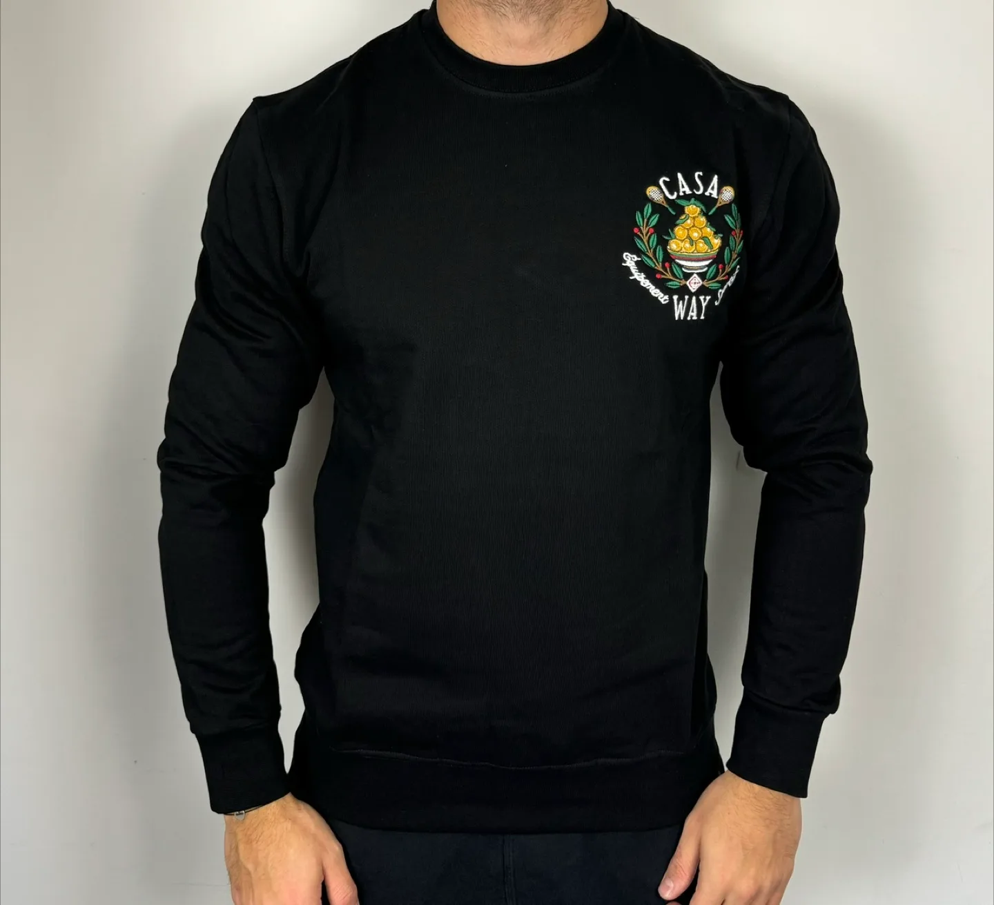 CasaBlanca Way Black Crewneck Sweatshirt thumbnail