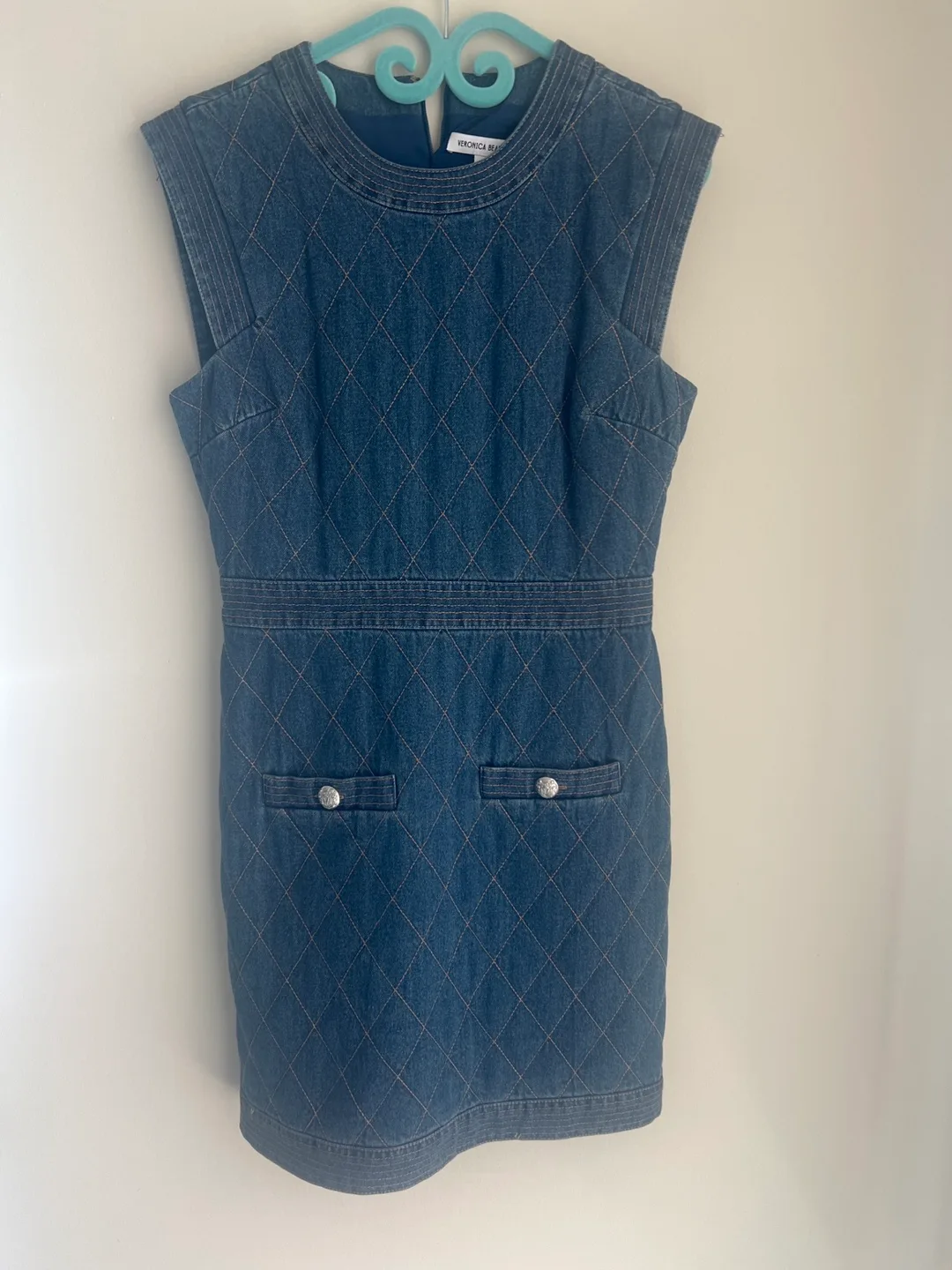 Veronica Beard Denim Mini Dress - Size 6 thumbnail
