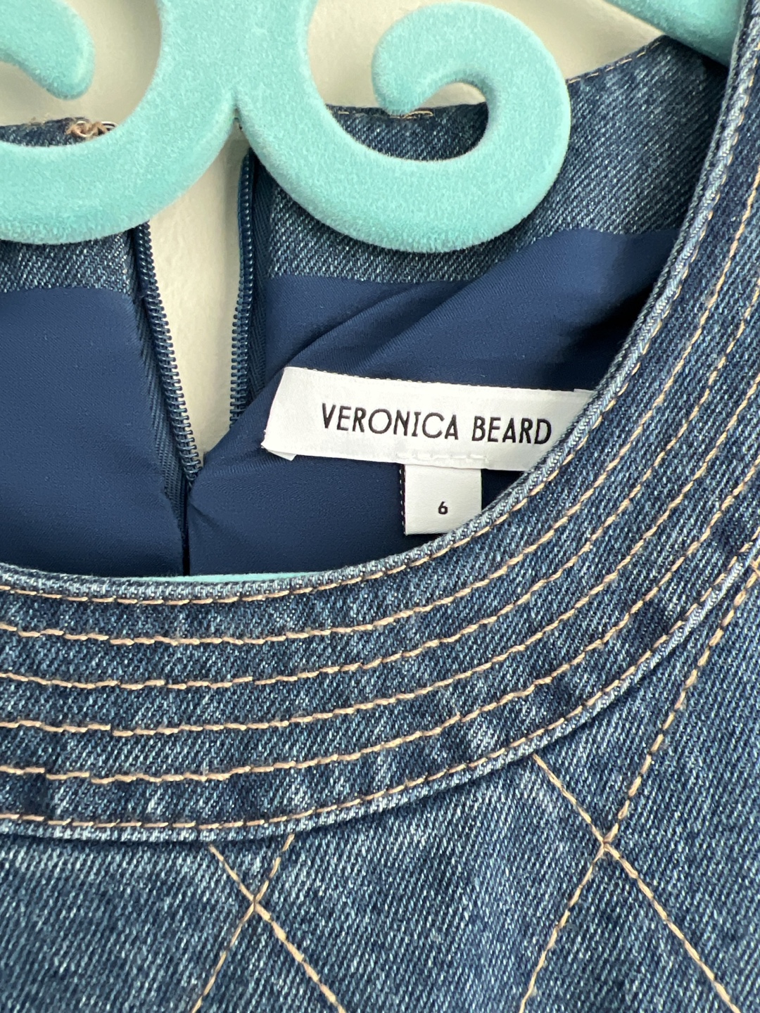 Veronica Beard Denim Mini Dress - Size 6 - photo 2
