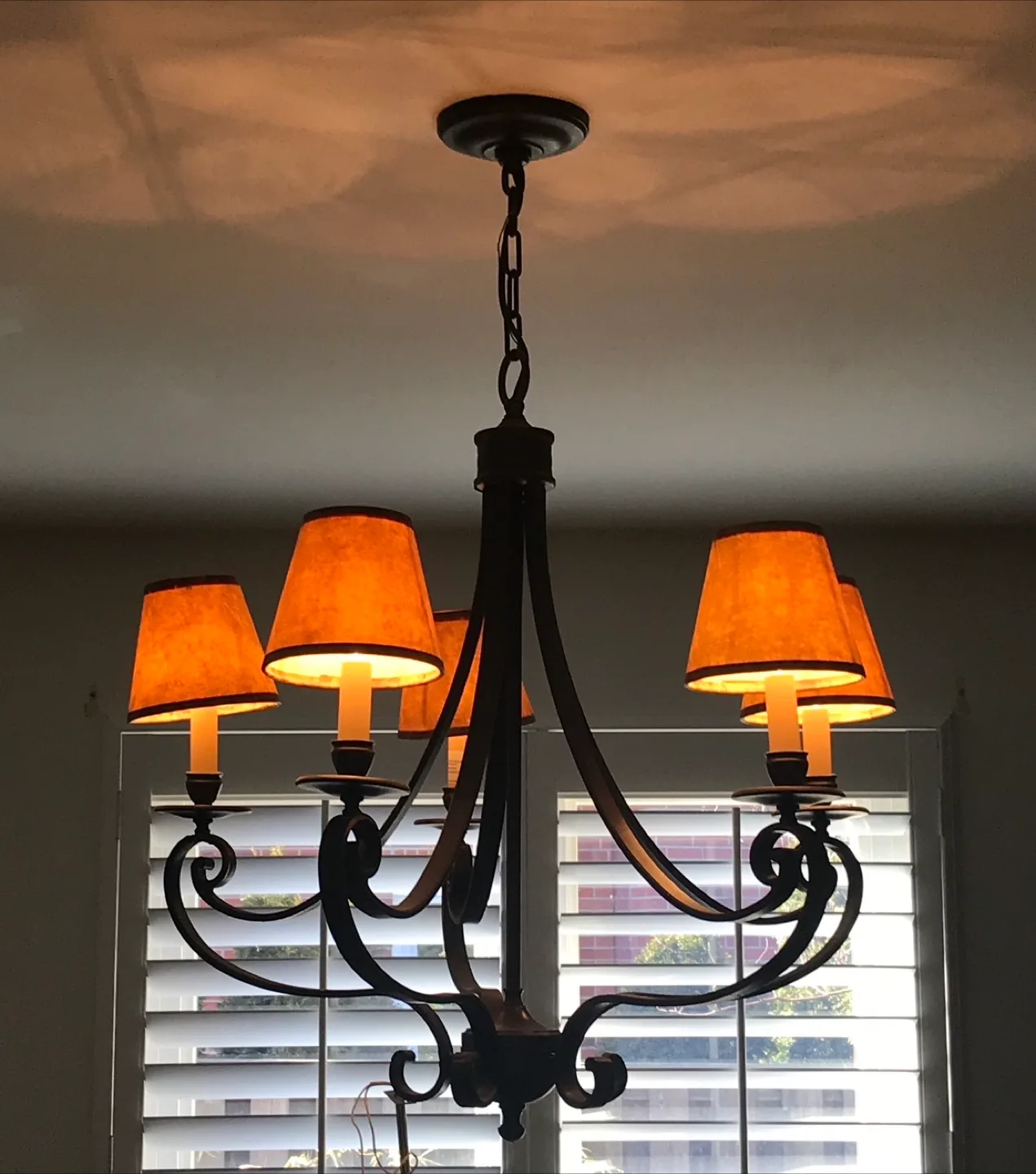 5-Light Chandelier, Bronze Iron Finish thumbnail