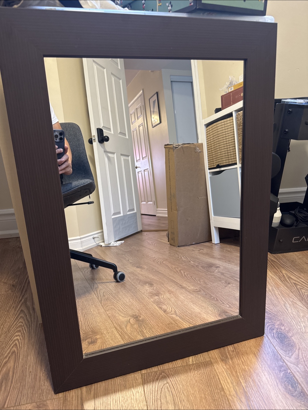Brown Framed Mirror x 2