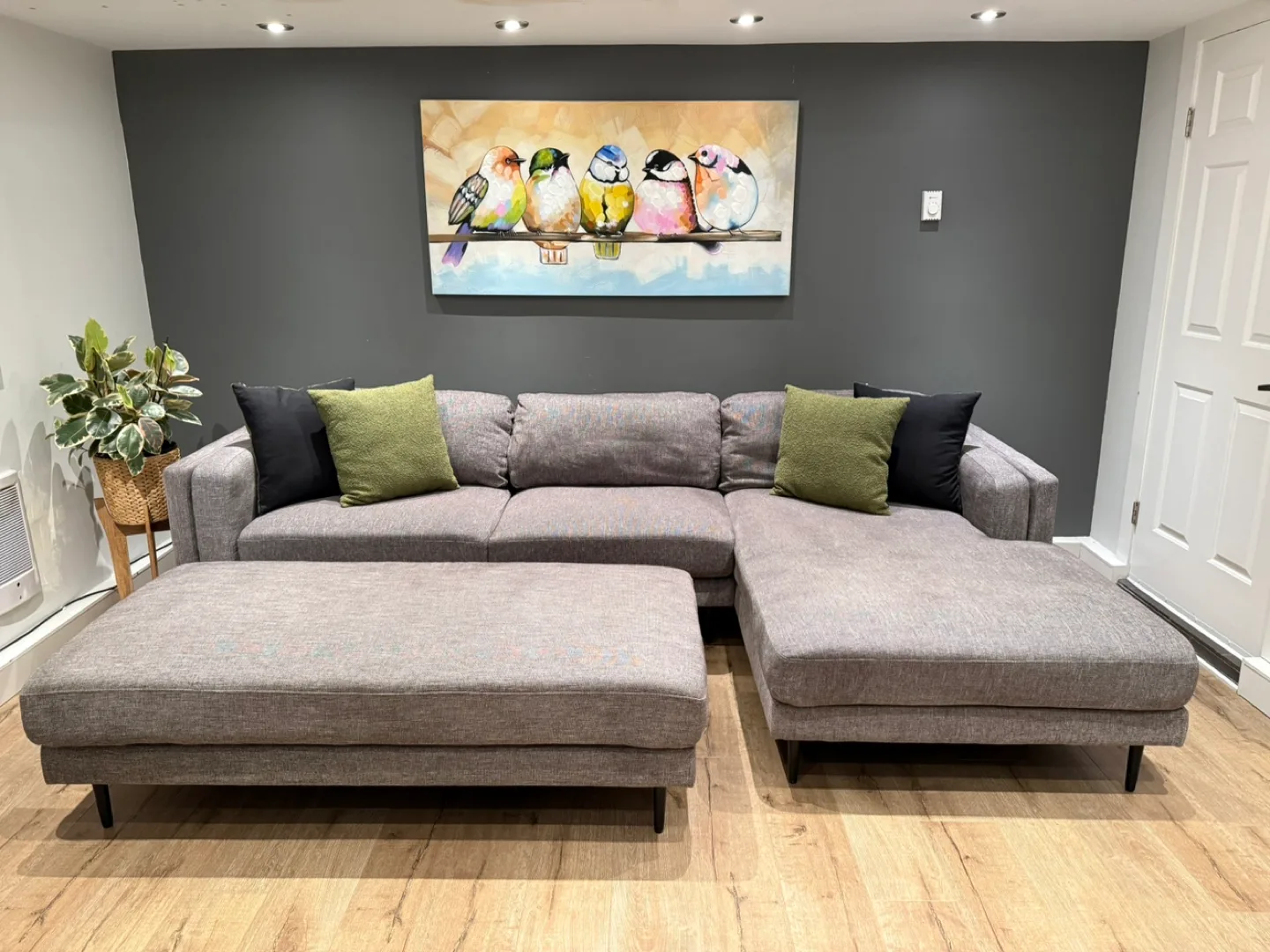 Excellent Condition, Aries Sectional Chaise+Ottoman/Bed image indicator(7)