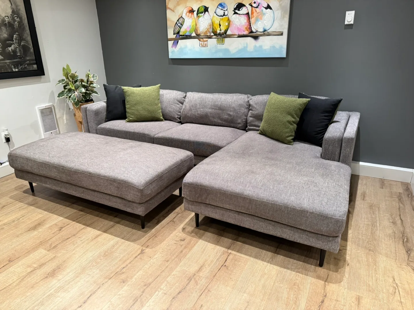 Excellent Condition, Aries Sectional Chaise+Ottoman/Bed image indicator(9)