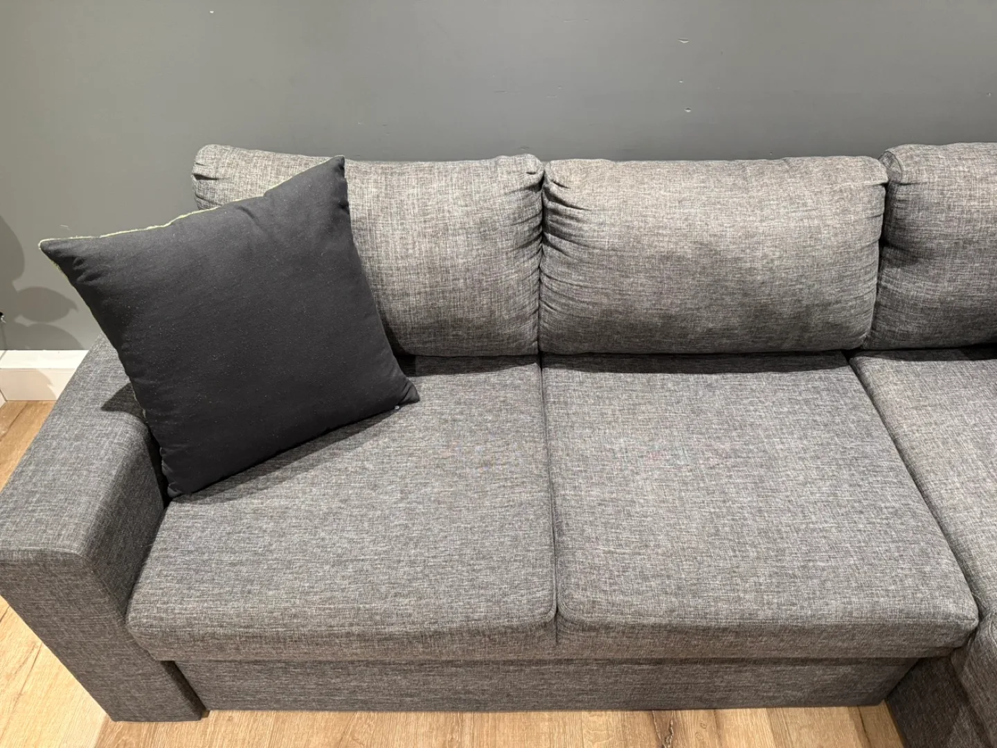 Excellent Condition Pallucci Dark Grey Sofa Bed Sectional image indicator(5)