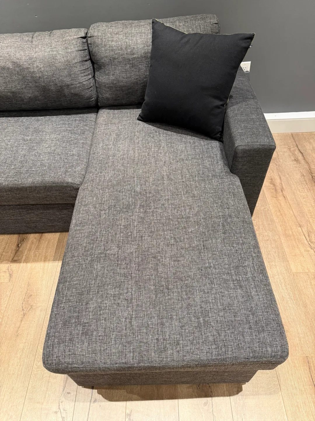 Excellent Condition Pallucci Dark Grey Sofa Bed Sectional image indicator(4)