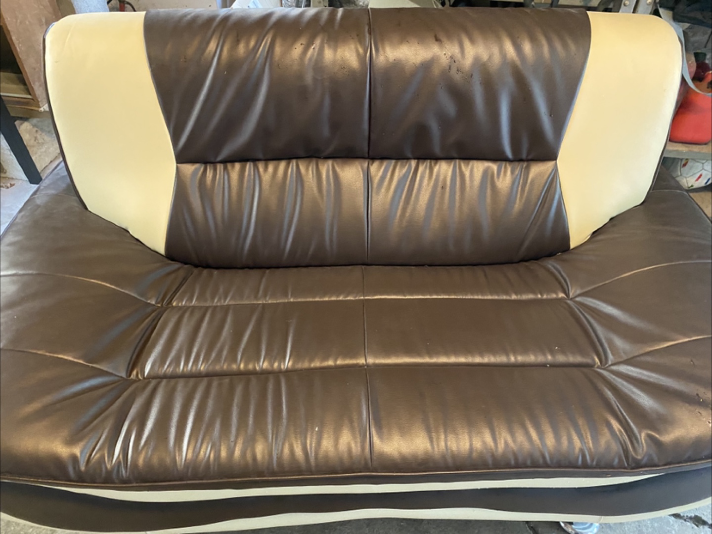 Leather look Love seat - photo 2