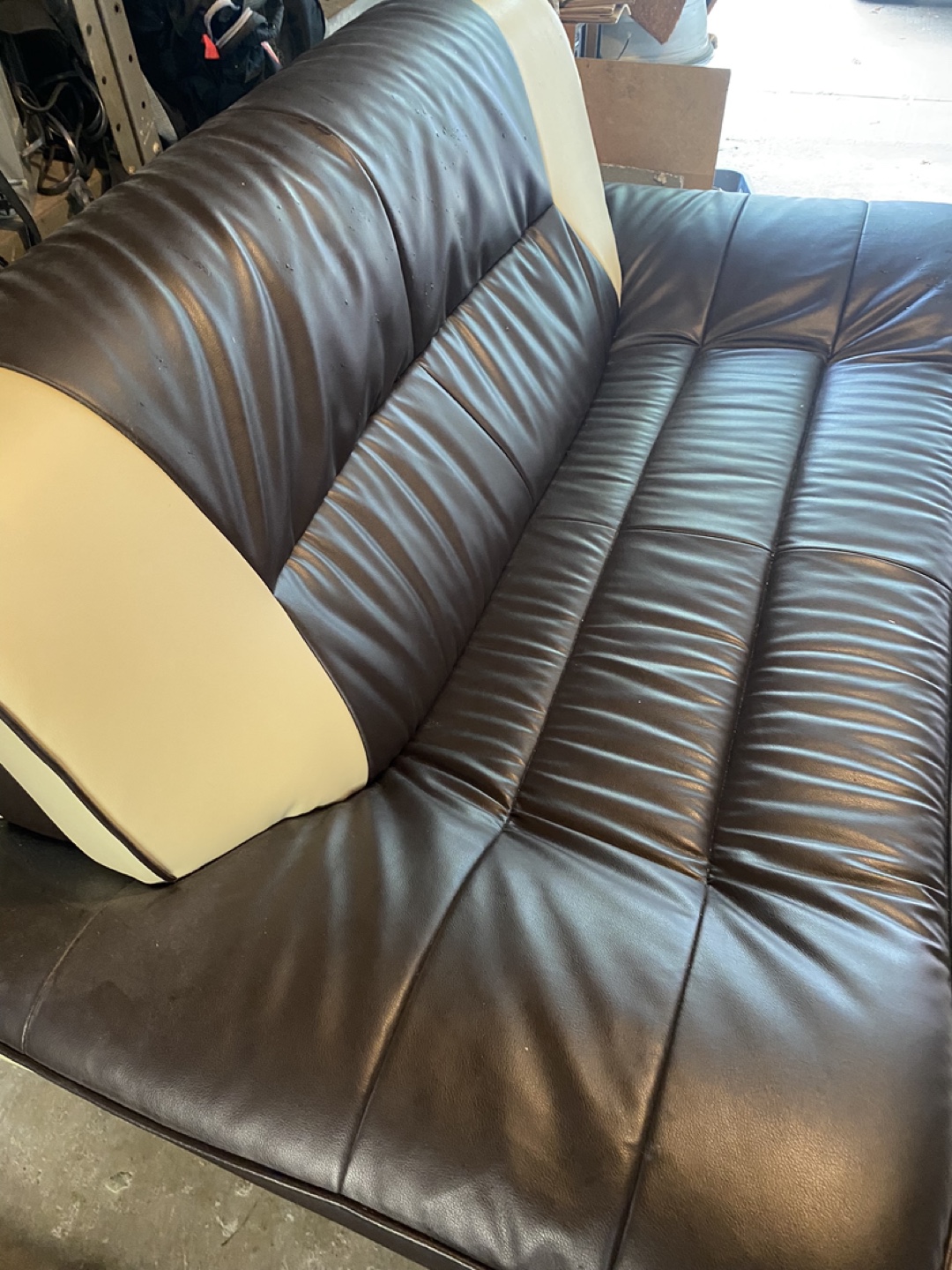 Leather look Love seat