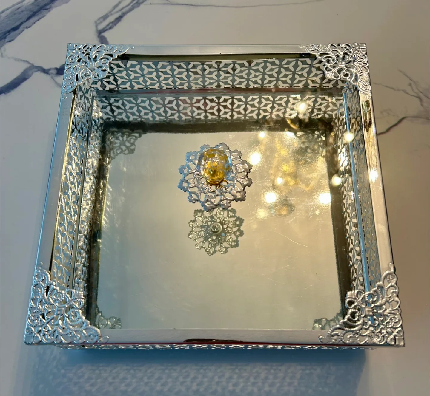 Silver Mirrored Decorative Box thumbnail