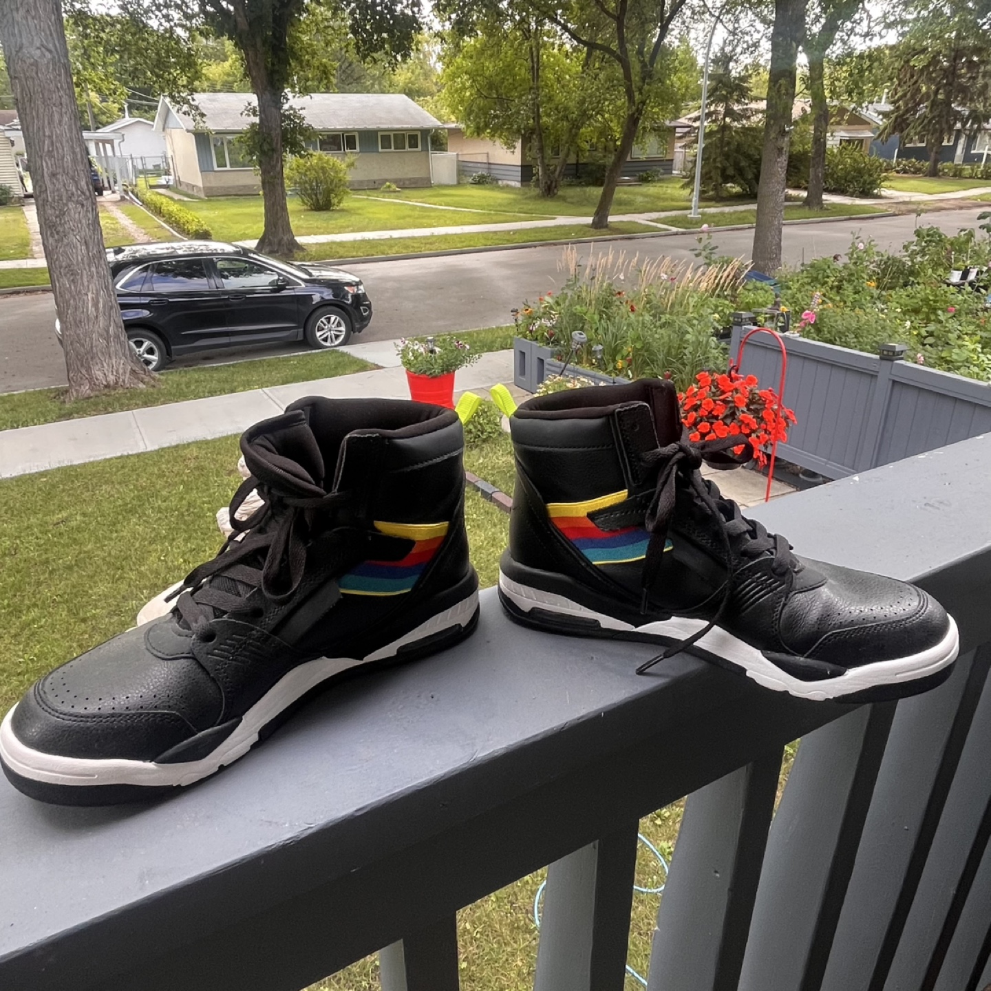 Zumba Black Rainbow High Top Sneakers Size 8 - photo 2