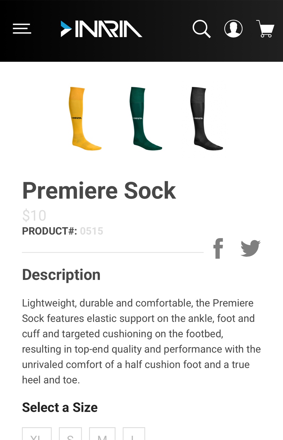 INNRIN Premiere Size L Socks - Navy Blue - photo 2