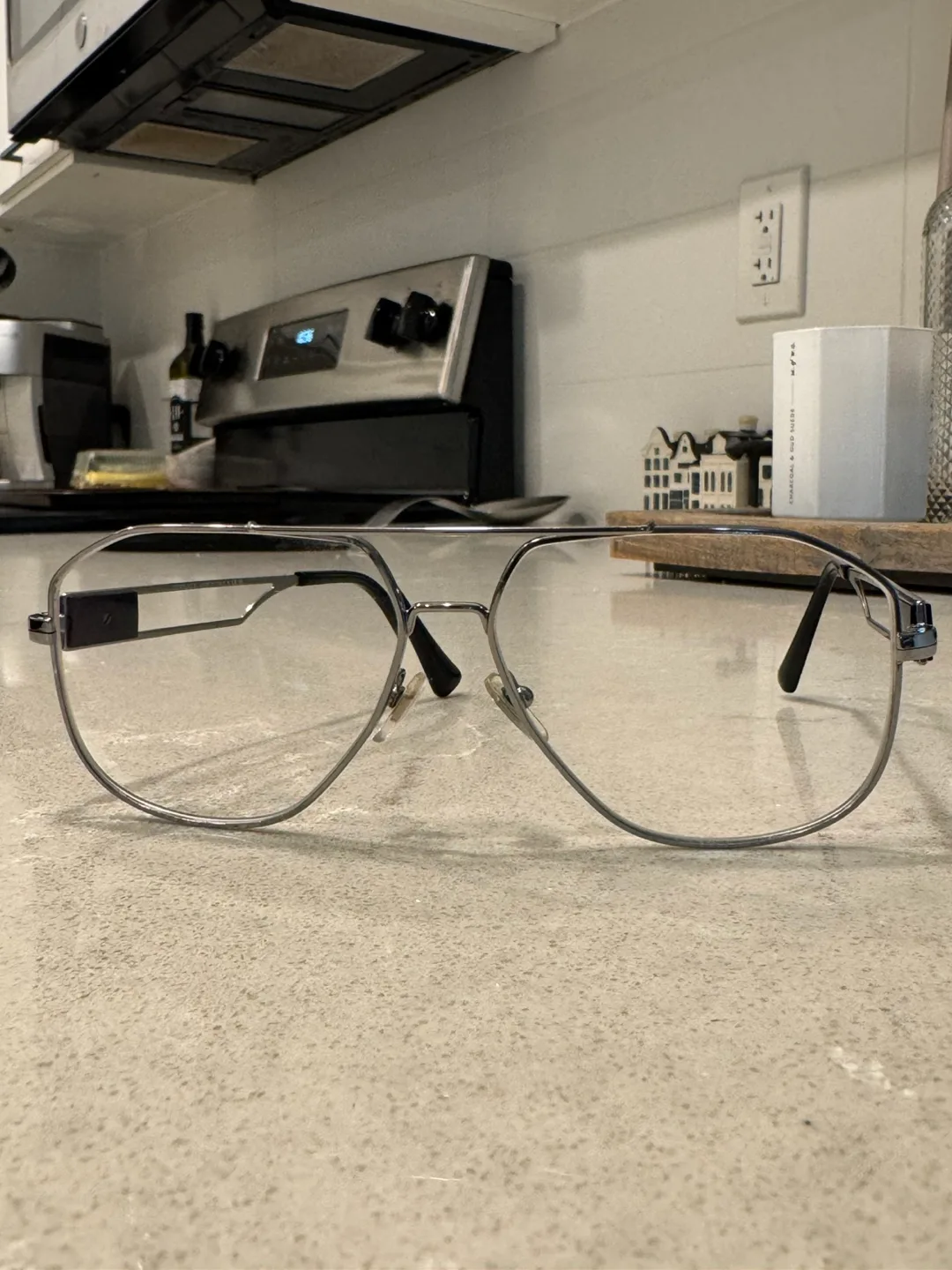 Versace pilot frame glasses image indicator(3)