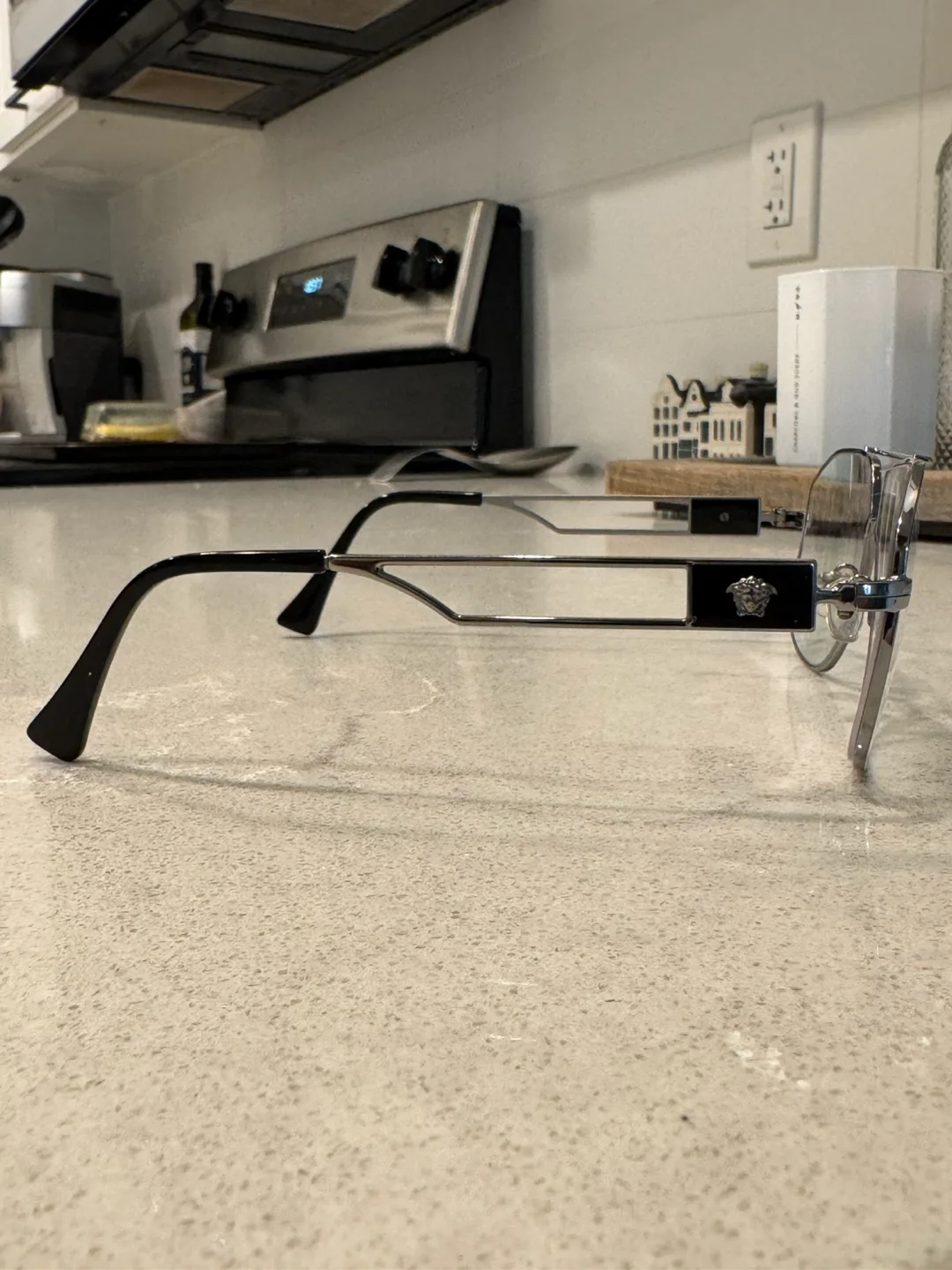 Versace pilot frame glasses image indicator(4)