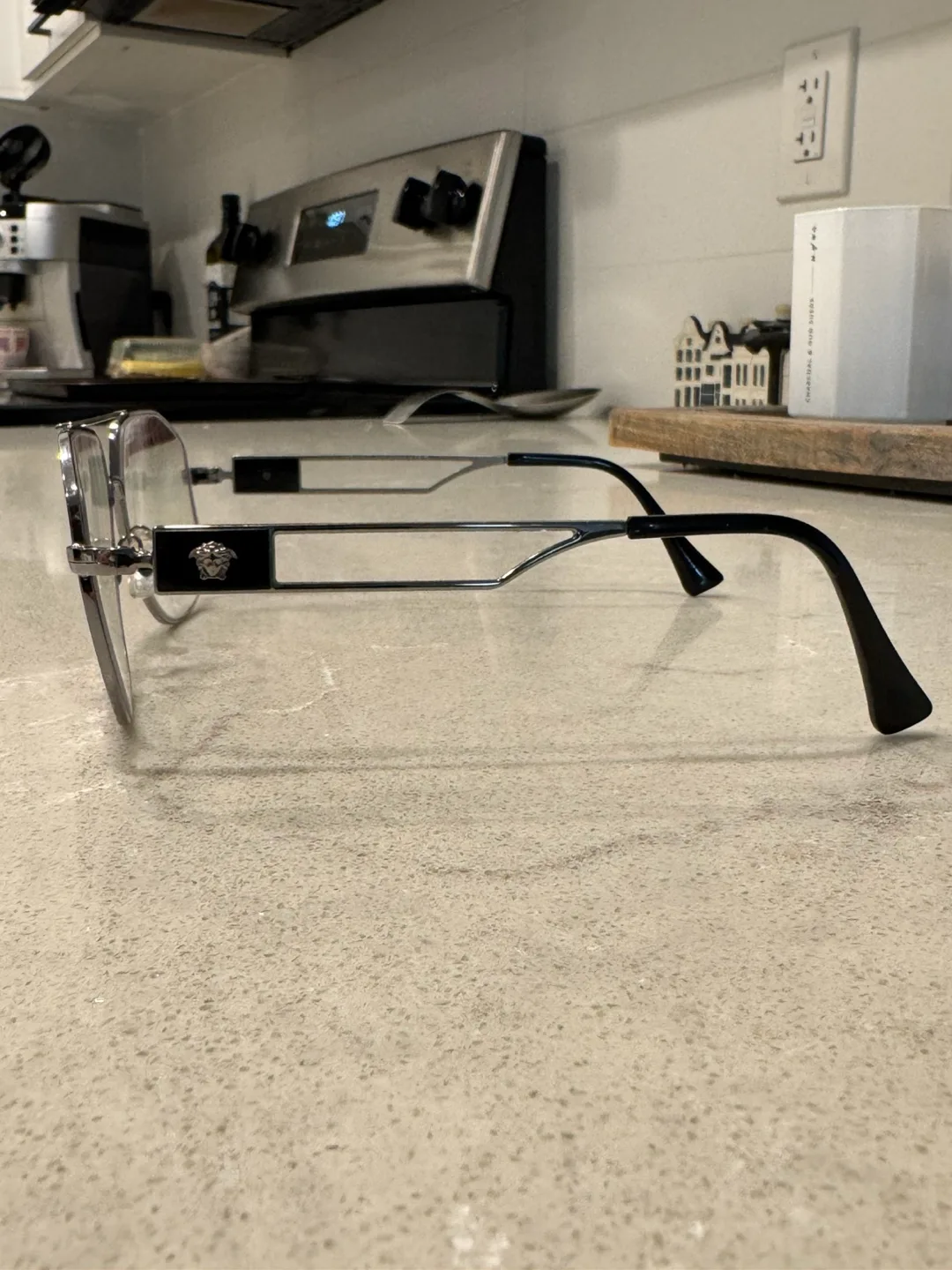 Versace pilot frame glasses image indicator(7)