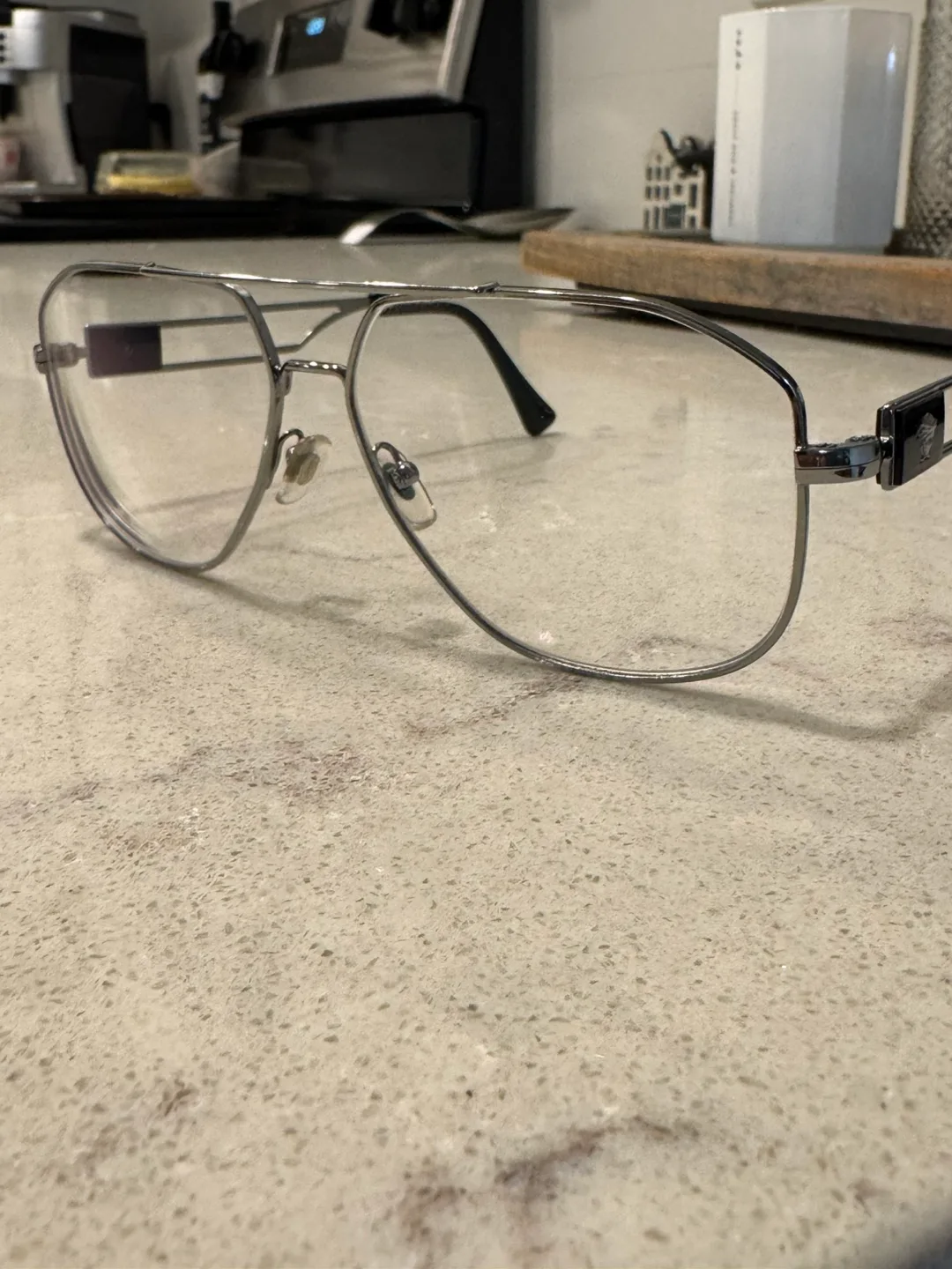 Versace pilot frame glasses image indicator(8)